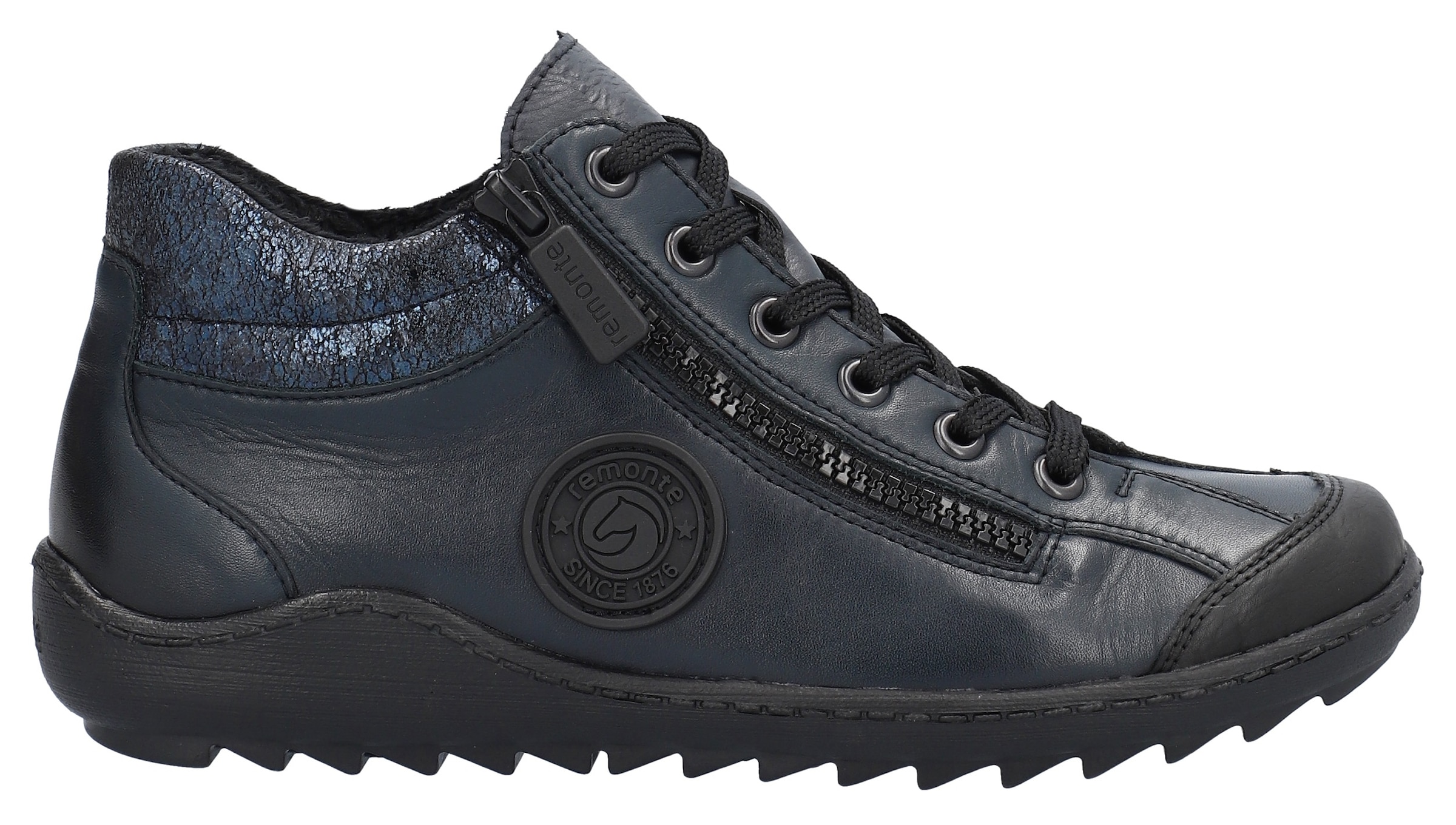 Remonte Schnürboots, Flats, Komfortschuh, Boots mit seitlichem Reissverschluss