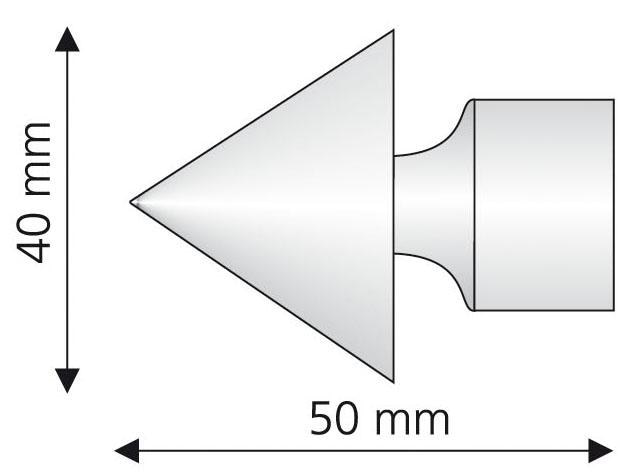 Liedeco Gardinenstangen-Endstück »Kegel mit Rohraufnahme«, (Set, 2 St.),  für Gardinenstangen Ø 16 mm online shoppen | Jelmoli-Versand