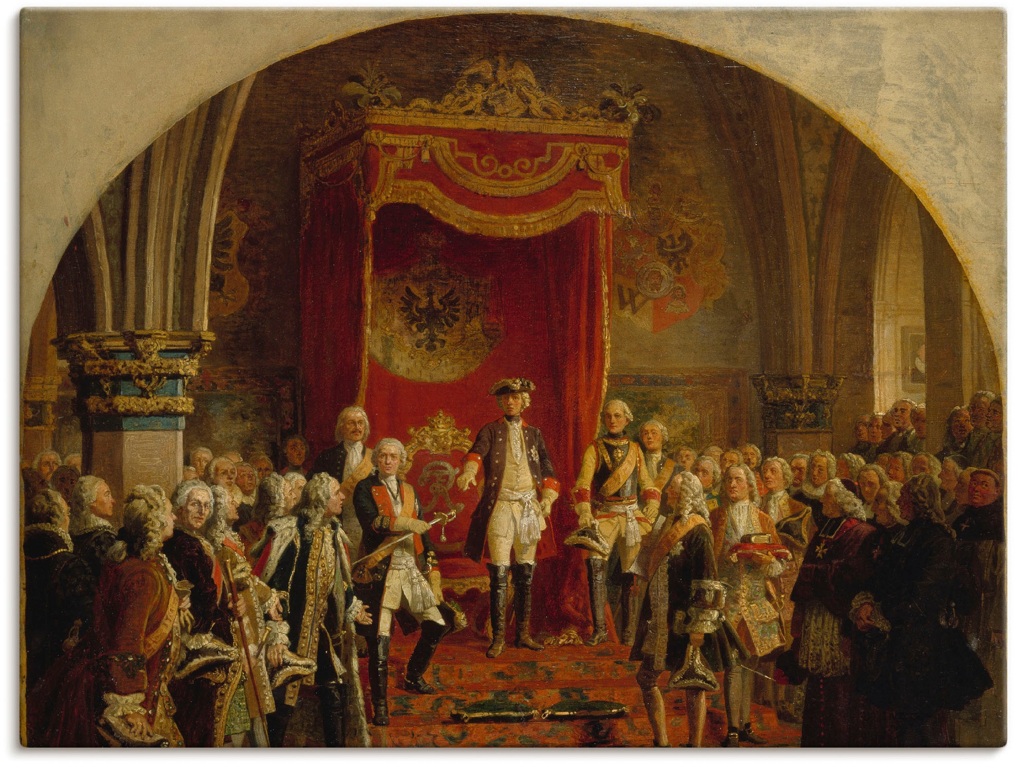 Artland Leinwandbild »Huldigung Friedrich dem Grossen«, Menschen, (1 St.), auf Keilrahmen gespannt