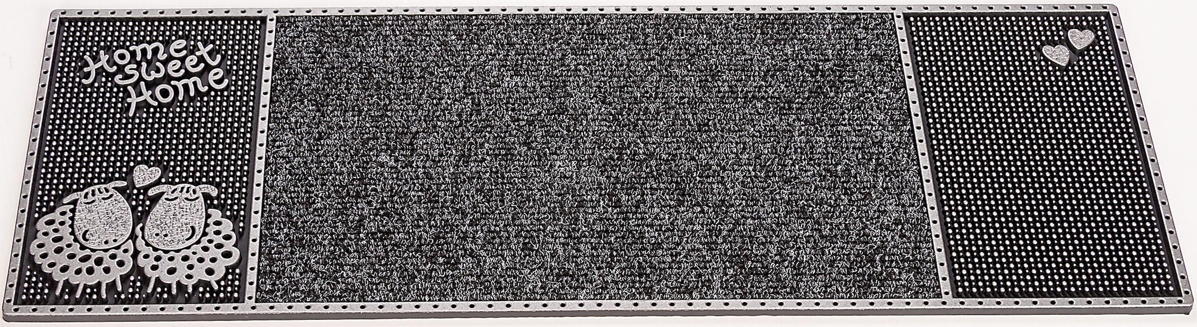 Home2Fashion Fussmatte »CC Clean Merino«, rechteckig, 8 mm Höhe, schmale Schmutzfangmatte, mit Spruch, robust, In- und Outdoor geeignet