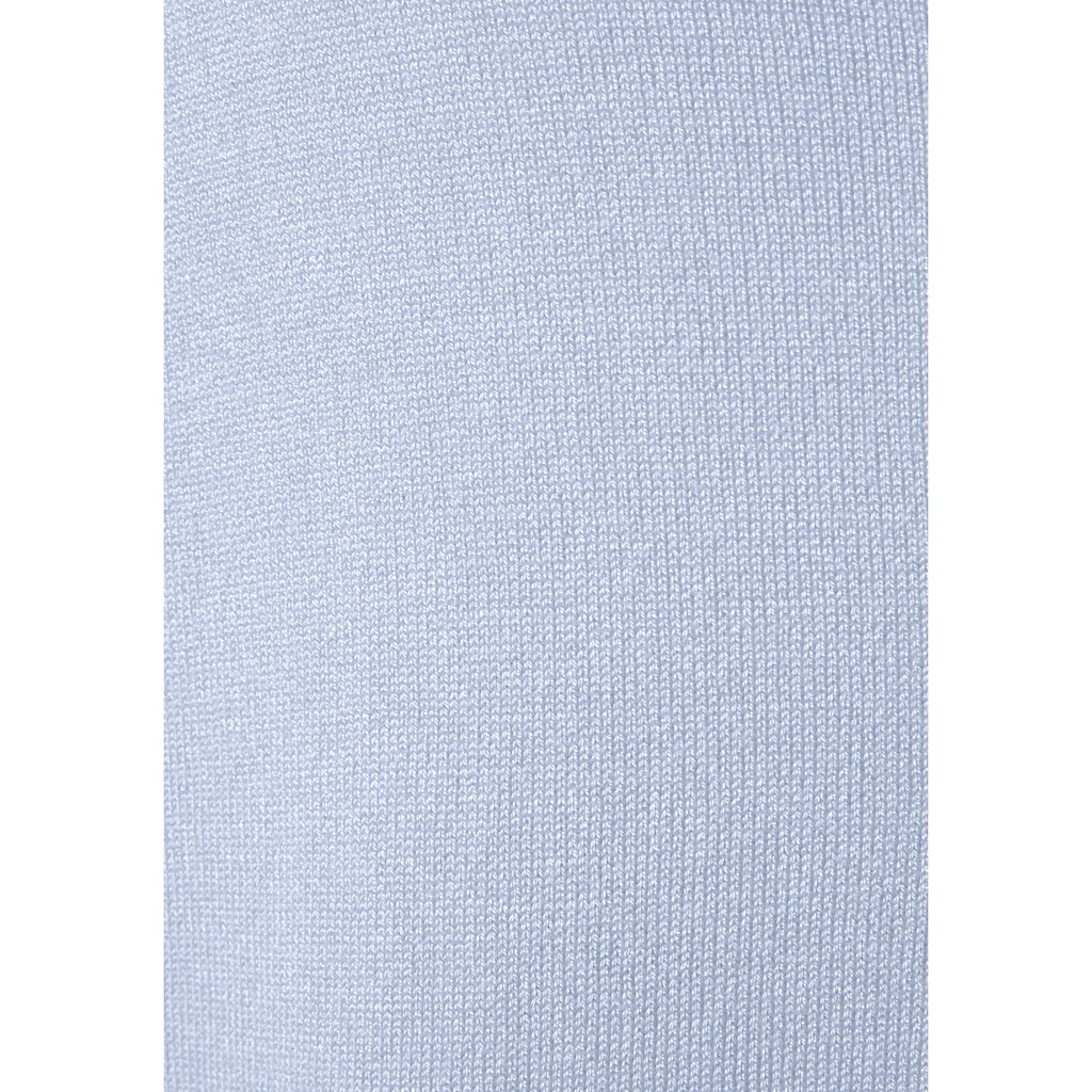 Vivance Kurzarmpullover, mit Knopfleiste, beidseitig tragbar, 3/4-Pullover, Feinstrickqualität