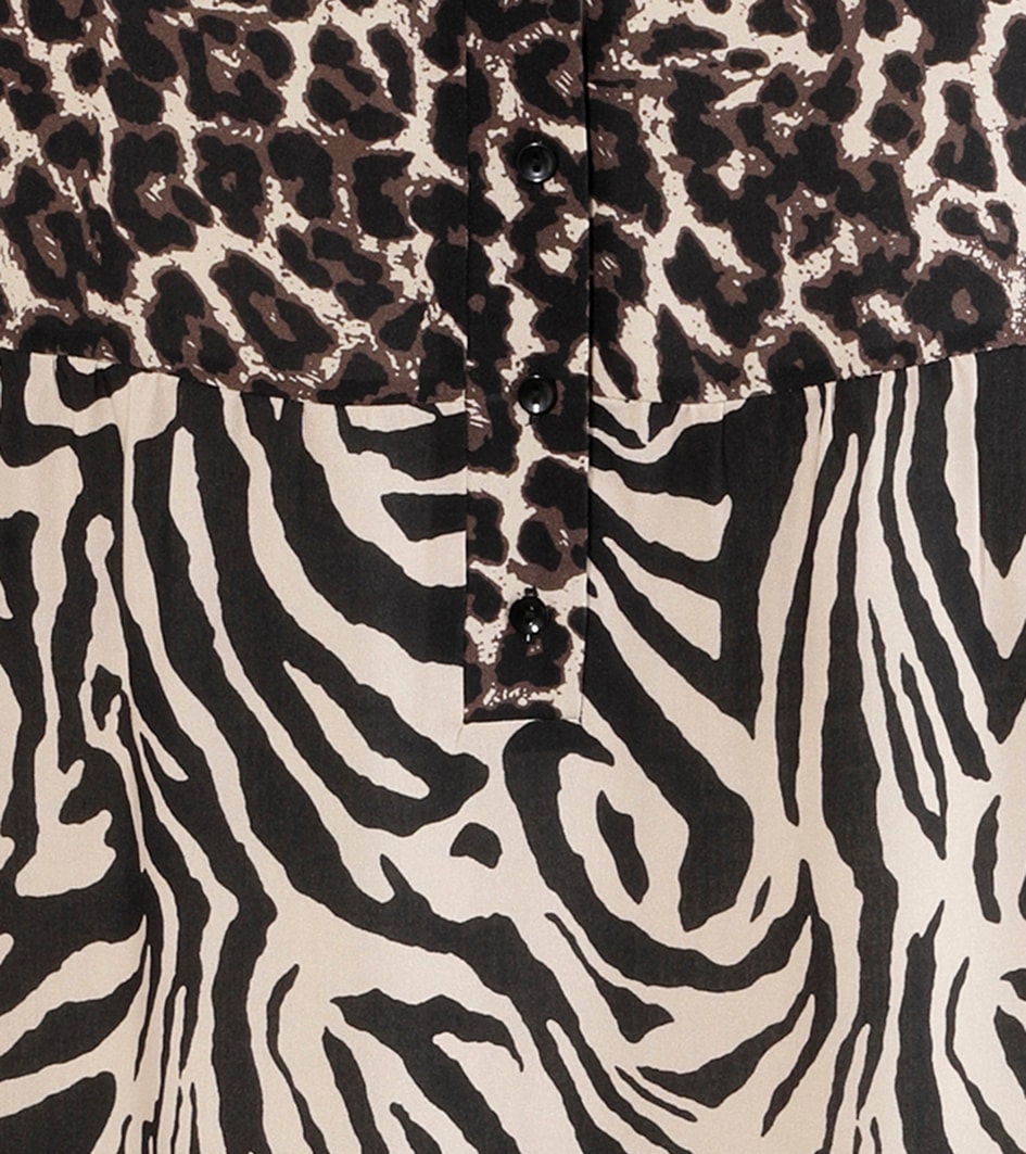 Aniston PLUS Midikleid, im extravaganten Animal-Zebra-Printmix
