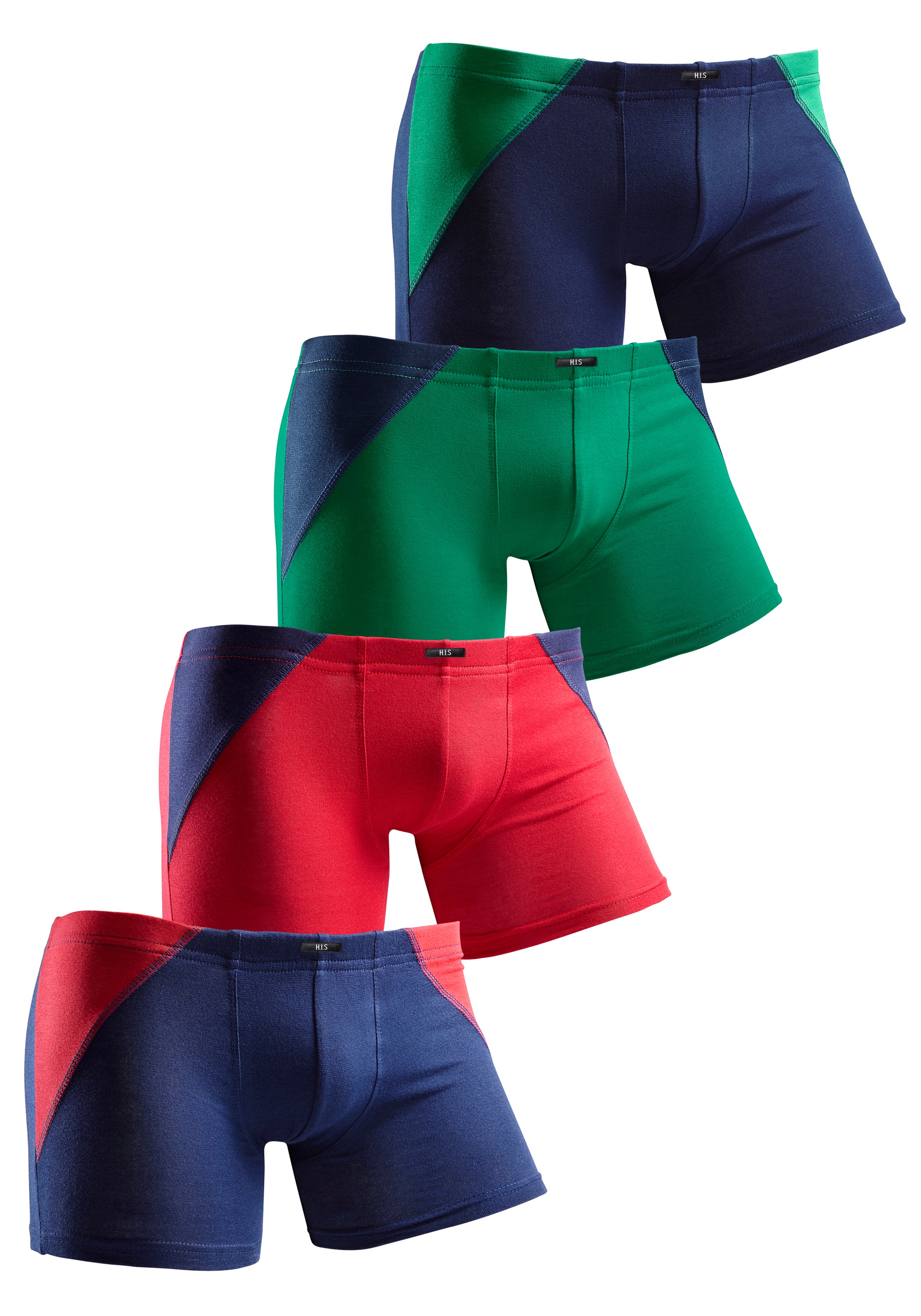 H.I.S Boxer »Boxershorts für Jungen«, (Packung, 4 St.), mit coolem Colorblocking für einen sportlichen Auftritt