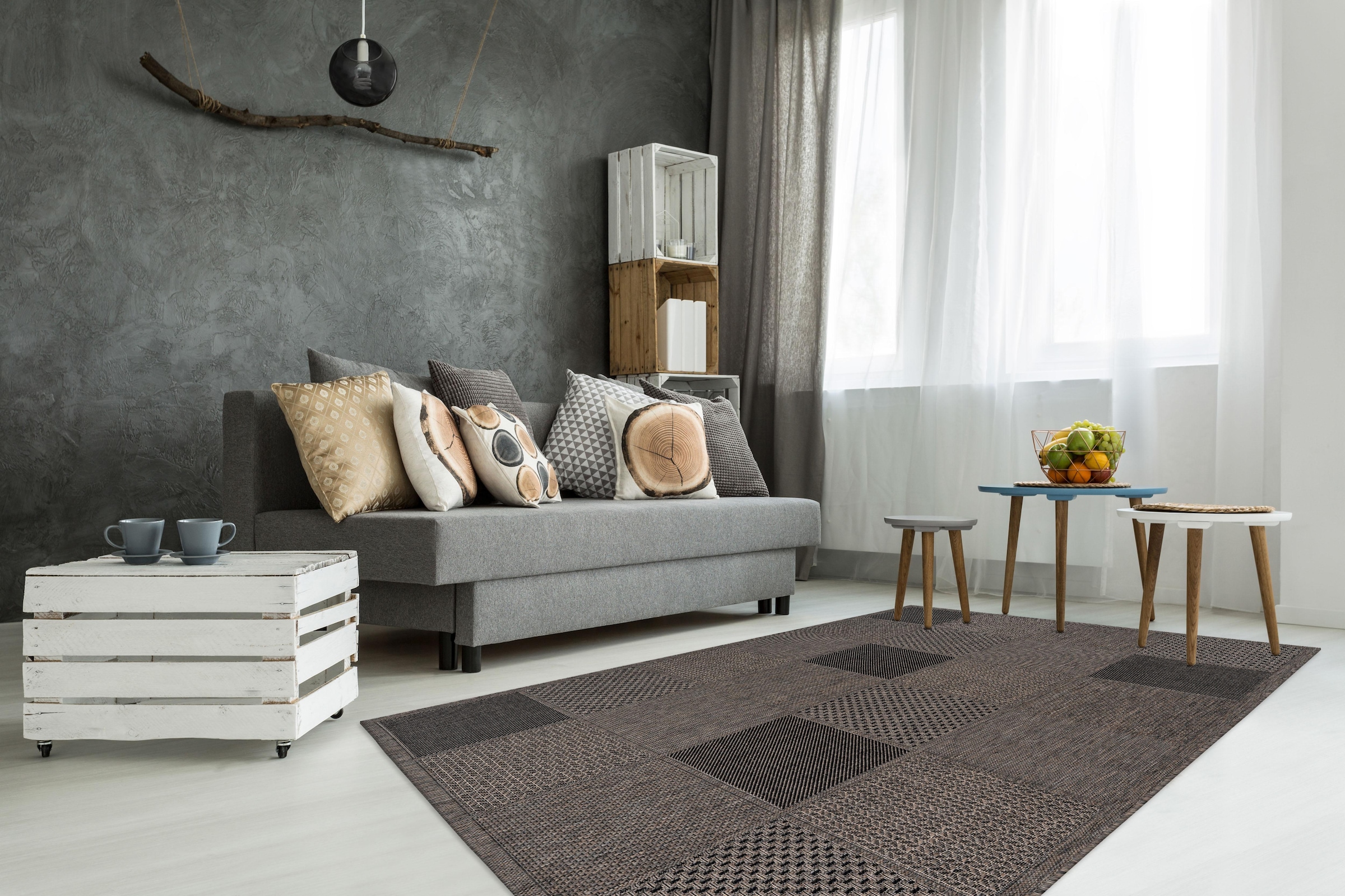 LALEE Teppich »Sunset 605«, rechteckig, 5 mm Höhe, In- und Outdoor geeignet, Wohnzimmer