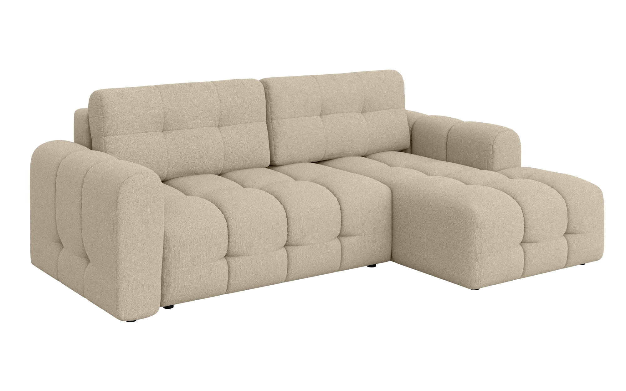 INOSIGN Ecksofa »Manilla, wahlweise mit Bettfunktion, B/T/H 265/170/91 cm«, L-Form mit Recamiere rechts/links bestellbar, Wellenunterfederung