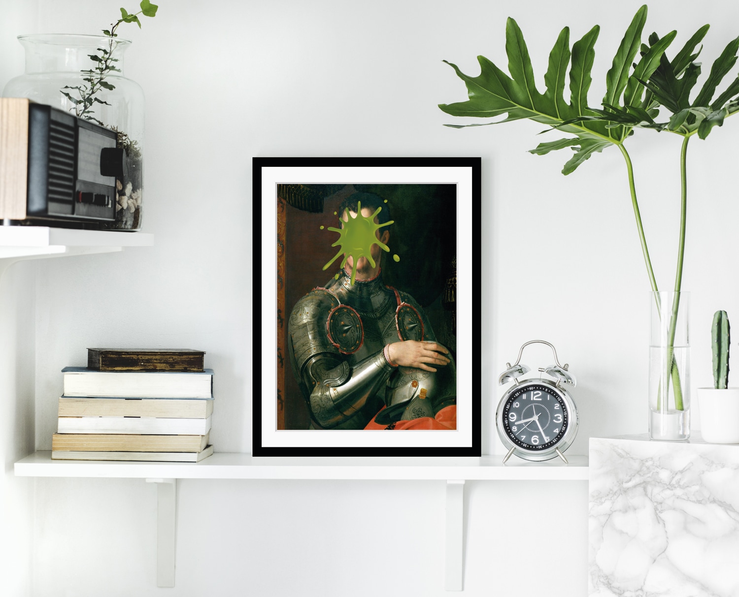 queence Bild »Caesar mit Farbklecks«, Mann-Historische Persönlichkeiten-Bilder von Männern-Kunst-Gemälde-Ritter, HD Premium Poster-Druck inkl. Holzrahmen