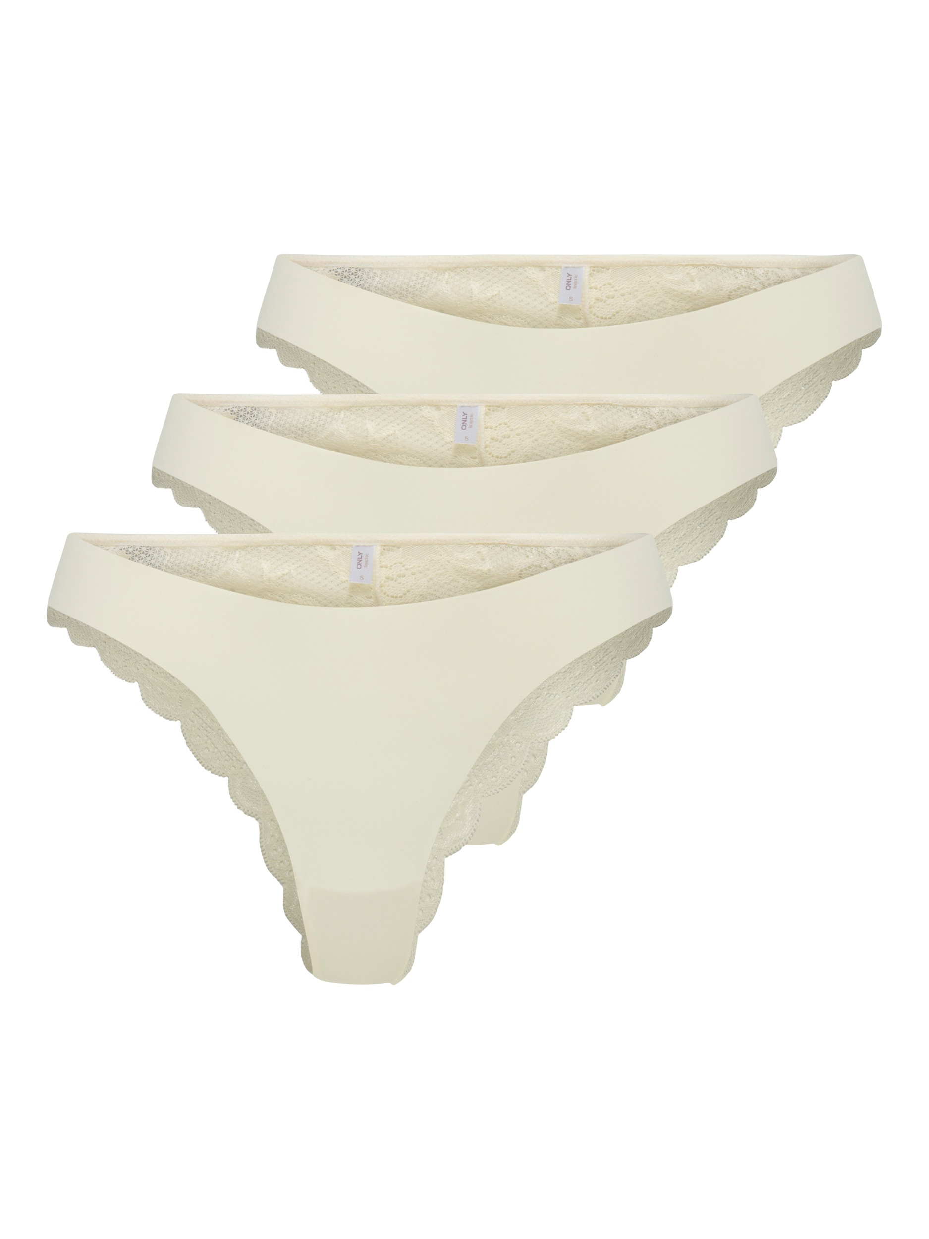 ONLY Brasilslip »ONLCHLOE LACE BRAZIL 3-PACK NOOS ACC« Packung, 3 Stk.
