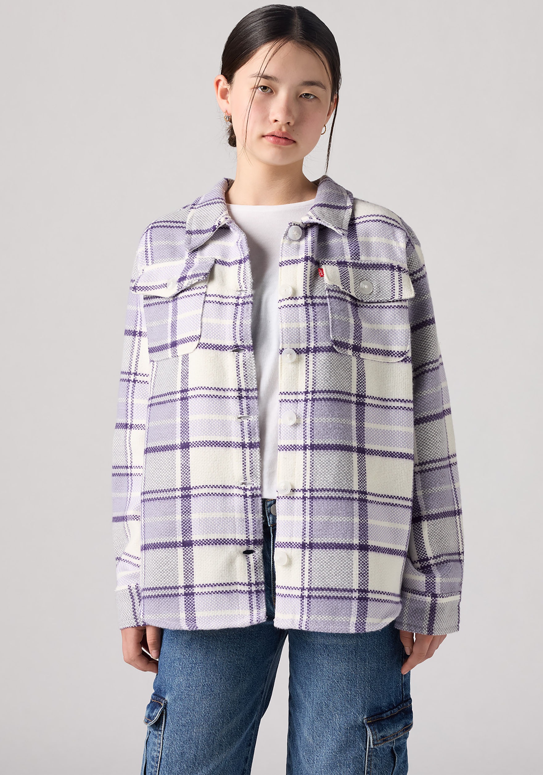 Levi's® Kids Hemdjacke »LVG OVERSIZED PLAID SHACKET« for Girls, Fleece