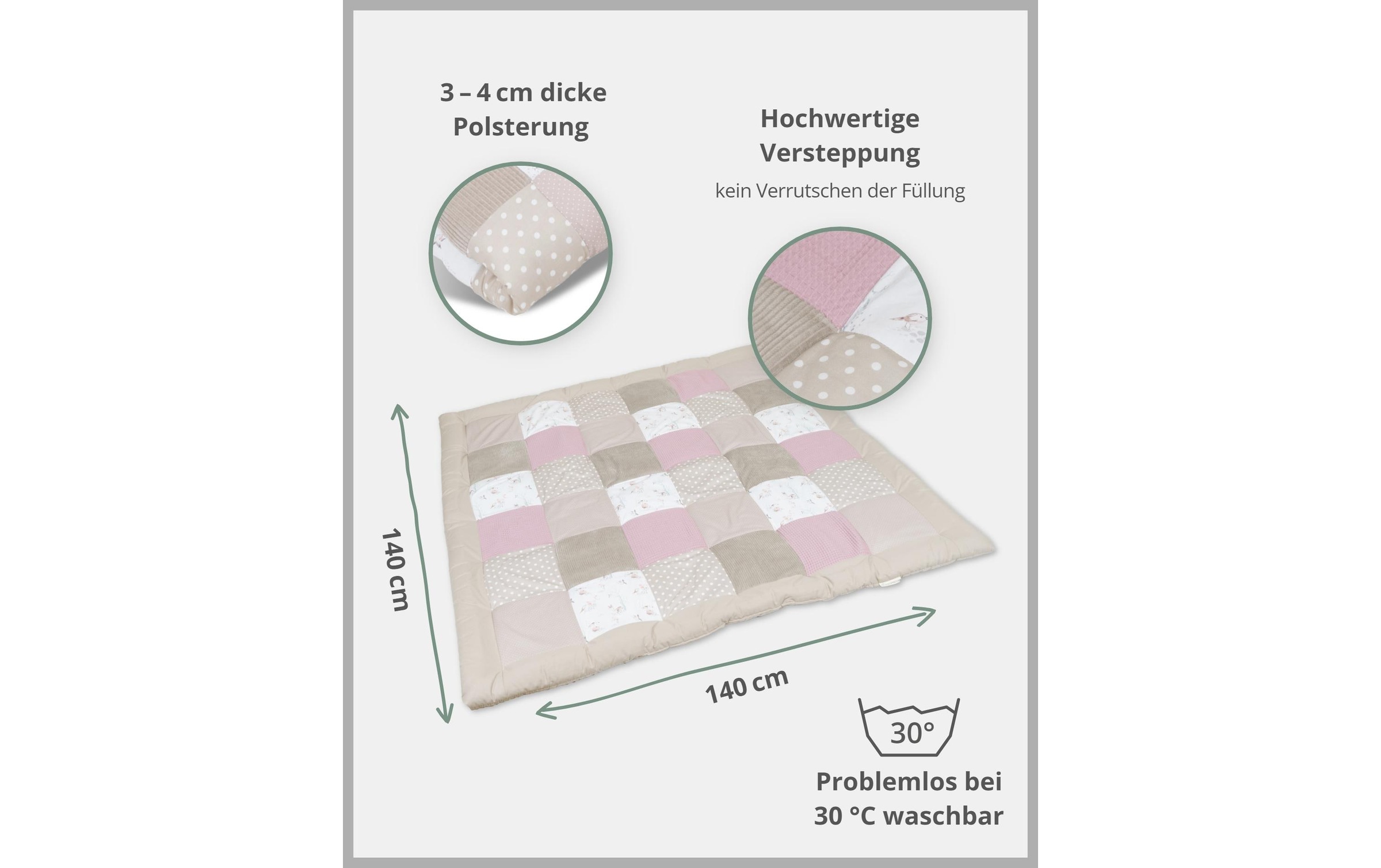 Krabbeldecke »Ullenboom Märchenwald 120 x 120 cm«