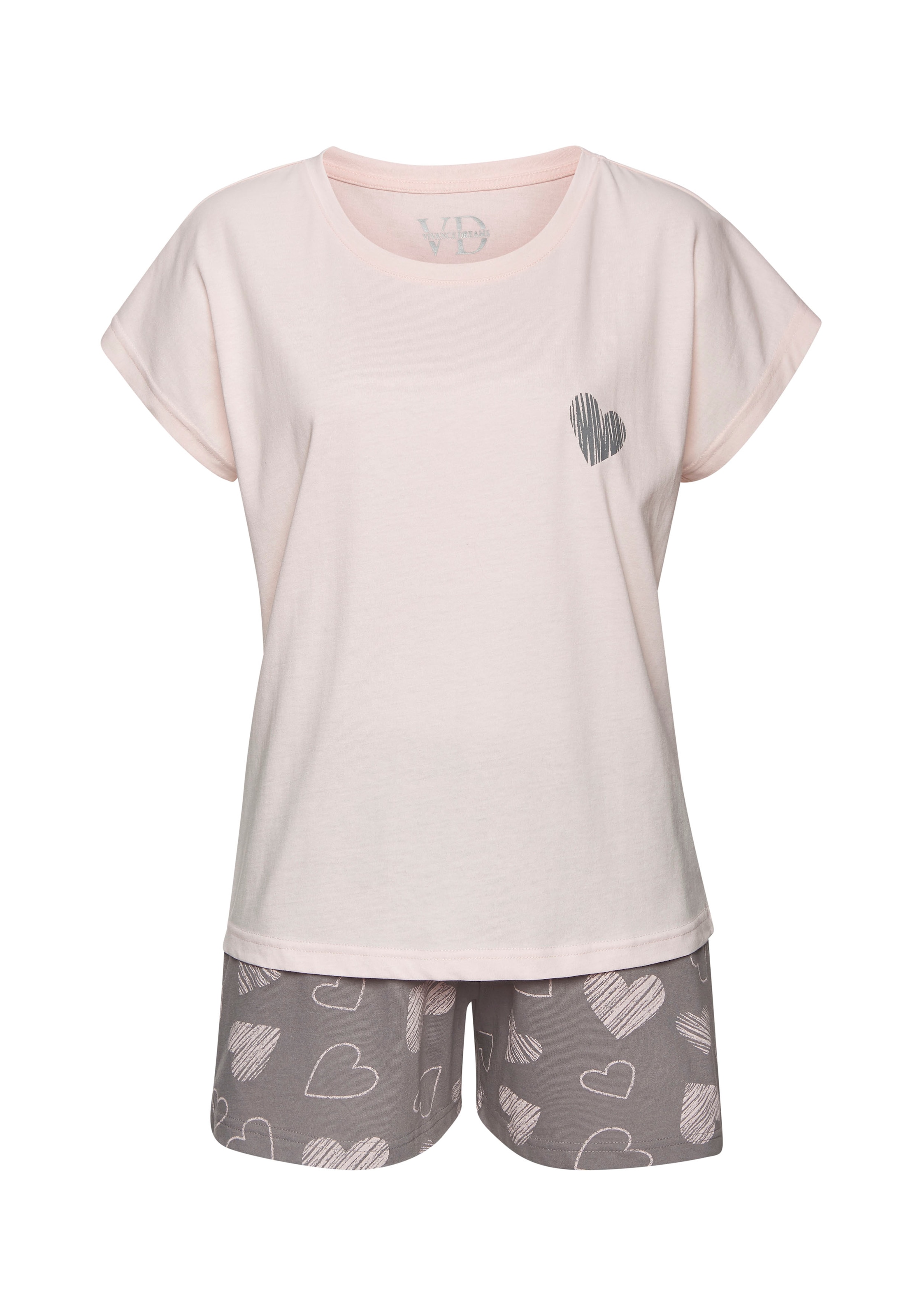 Vivance Dreams Shorty, (2 Stück), mit süssem Herzprint