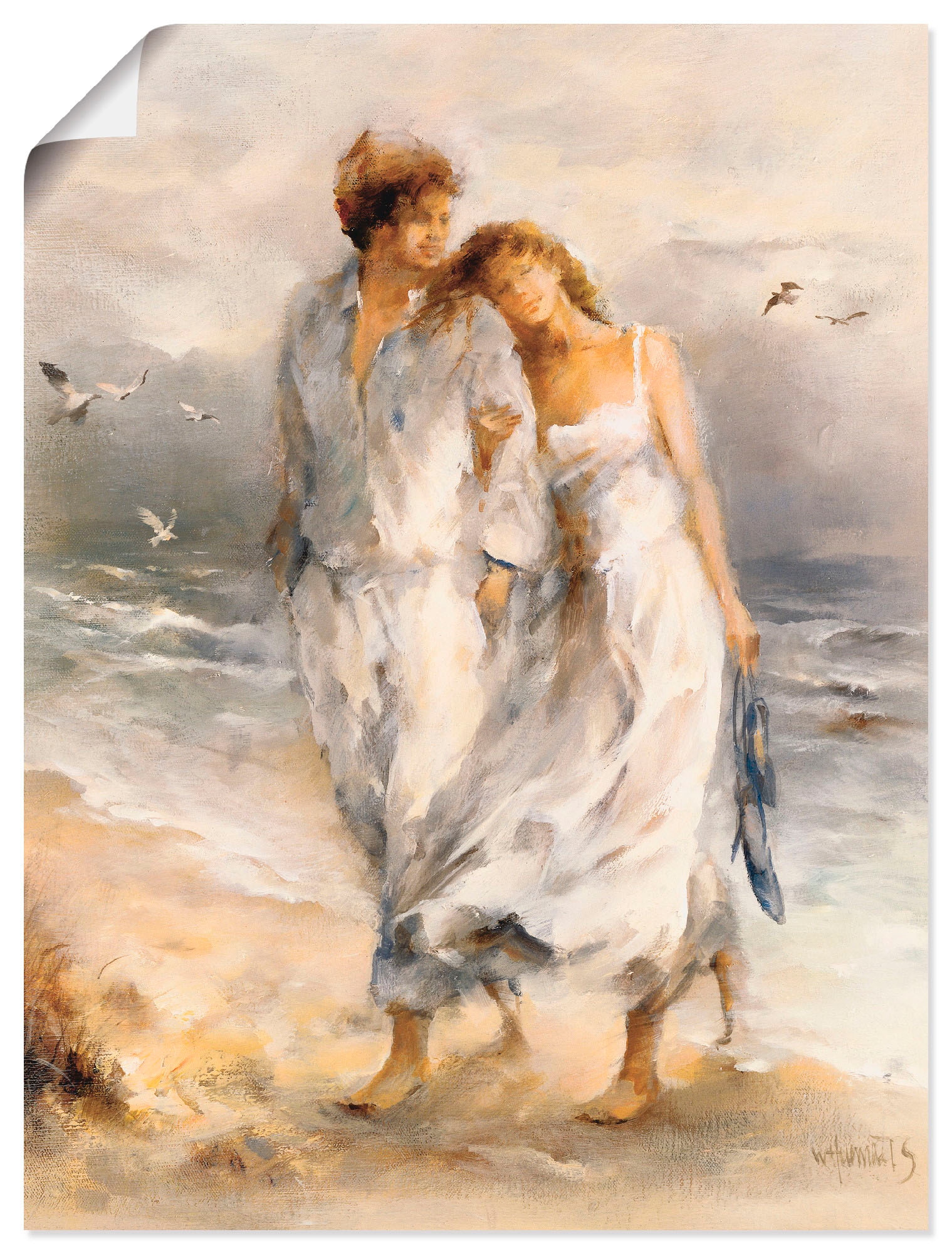 Artland Wandbild Poster, St.), (1 Grössen shoppen | verschied. Paar, online Leinwandbild, »Verliebt«, als Jelmoli-Versand in Wandaufkleber