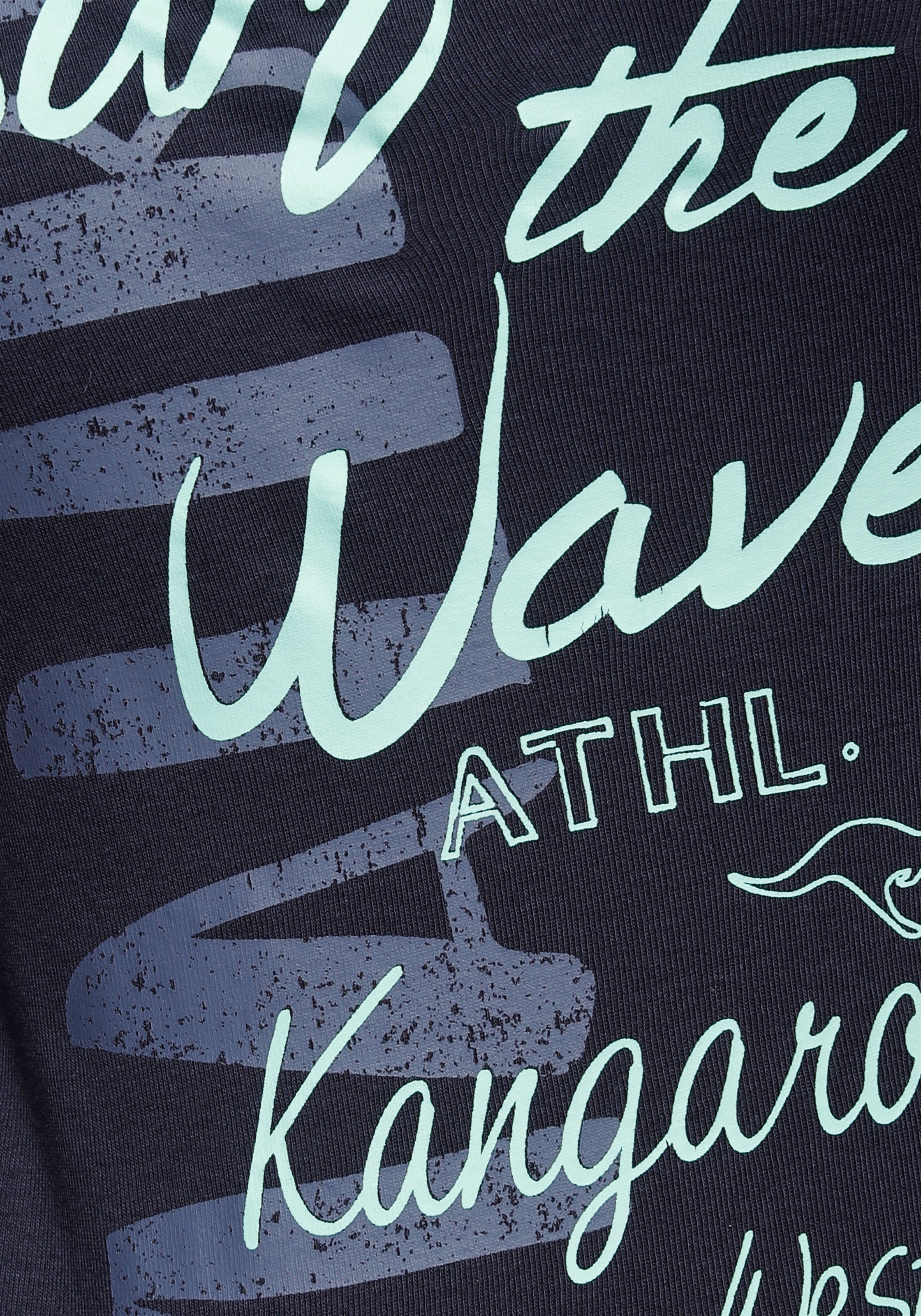 KangaROOS 3/4-Arm-Shirt, 3/4-Arm, sehr figurbetont, mit Logodruck, Rundhalsausschnitt