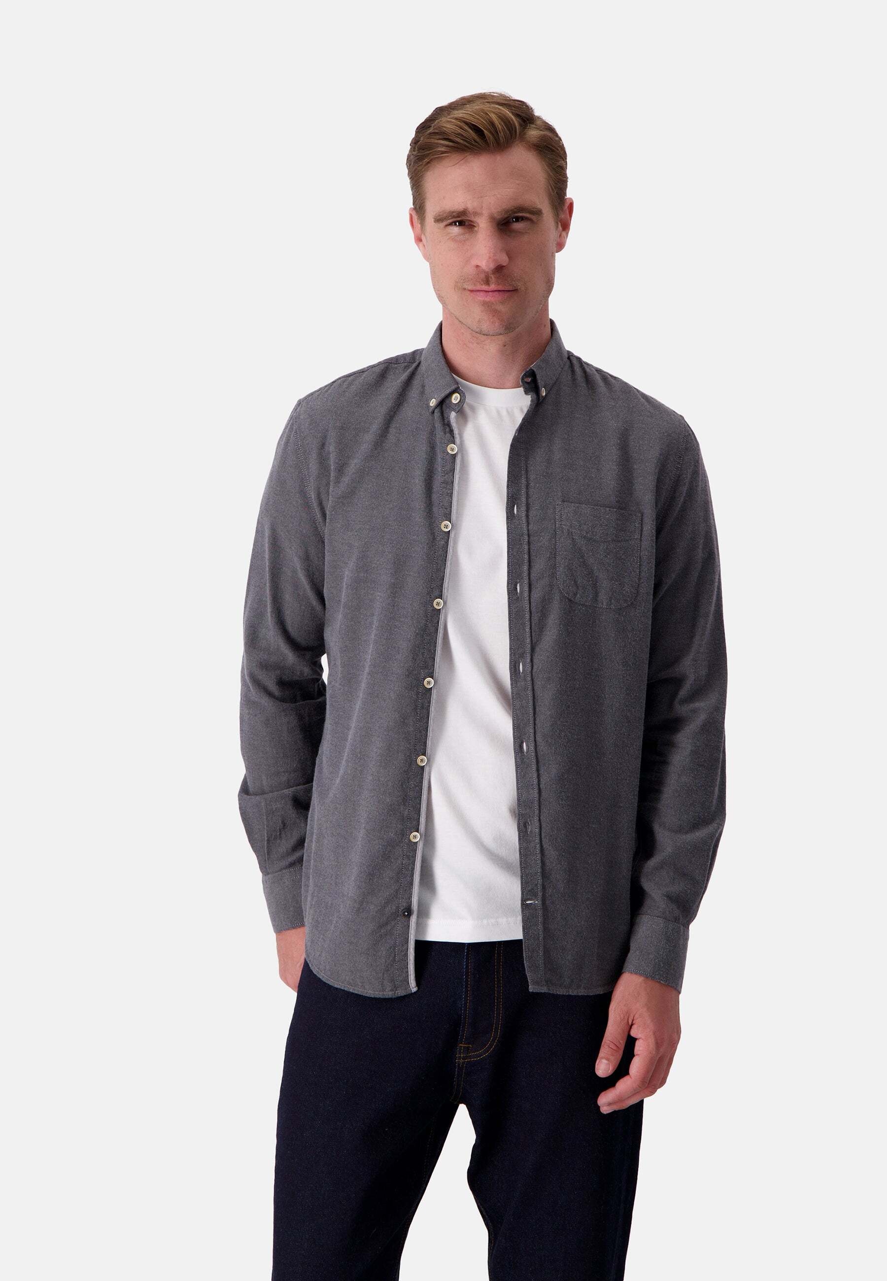 colours & sons Langarmhemd »colours & sons Langarmhemd Shirt Brushed Twill«