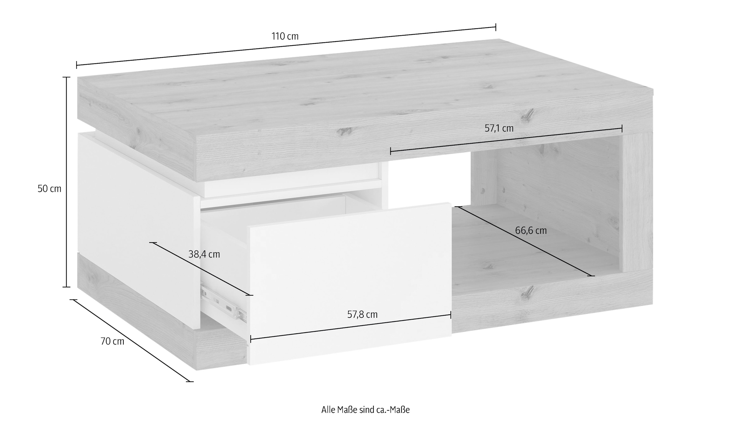 ❤ INOSIGN Couchtisch »Luci«, Breite 110 cm entdecken im Jelmoli-Online Shop