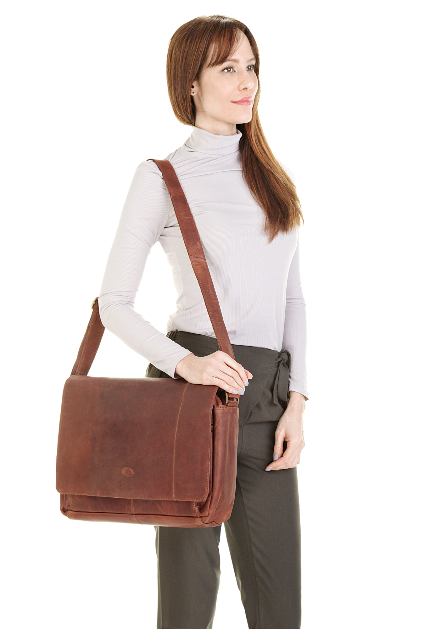 Piké Messenger Bag, echt Leder