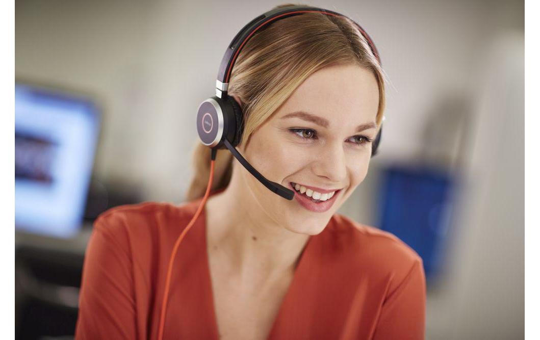 Jabra Headset »Evolve 40 Duo UC«, Noise-Cancelling