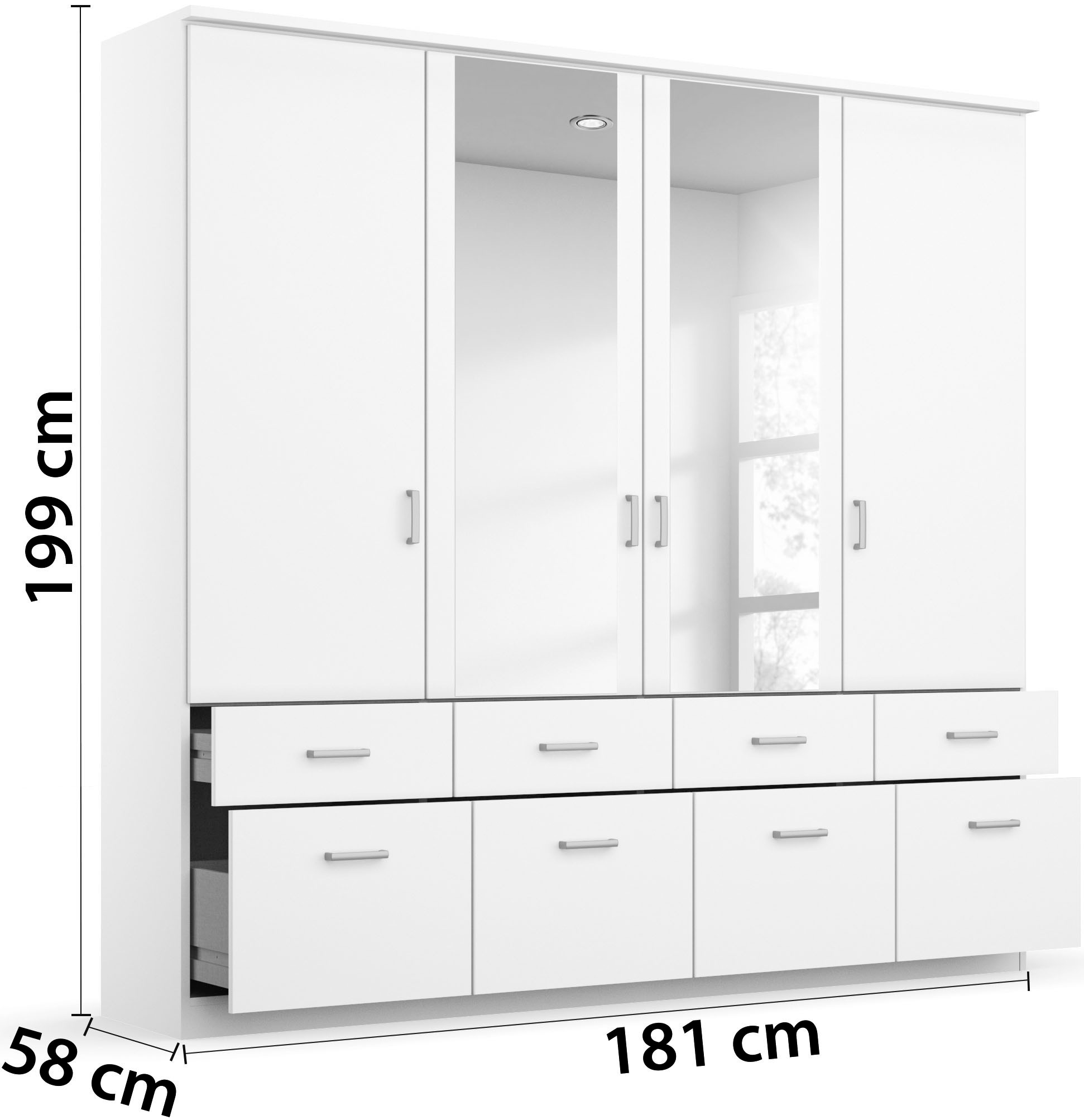 rauch Kleiderschrank »Kleiderschrank Schrank Garderobe deckenhoher Schrank BREMEN«, in vielen Farben und Ausführungen MADE IN GERMANY