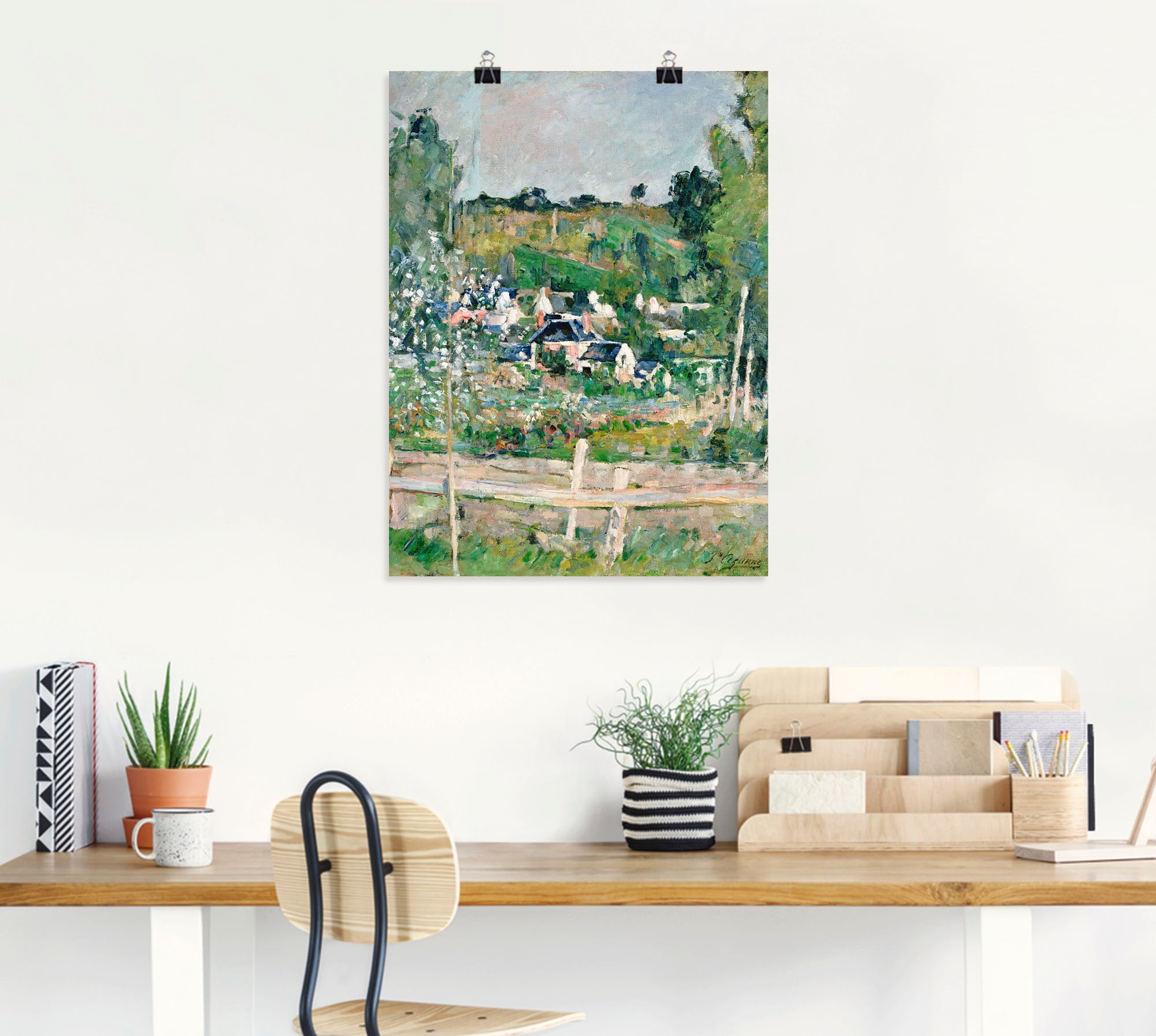 Artland Kunstdruck »Stillleben mit italienischer Fayence«, Garten, (1 St.), als Leinwandbild, Wandaufkleber oder Poster in versch. Grössen