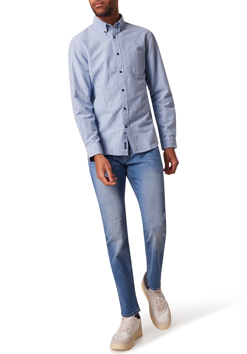 Pierre Cardin Streifenhemd, mit Button-Down-Kragen - Modern Fit