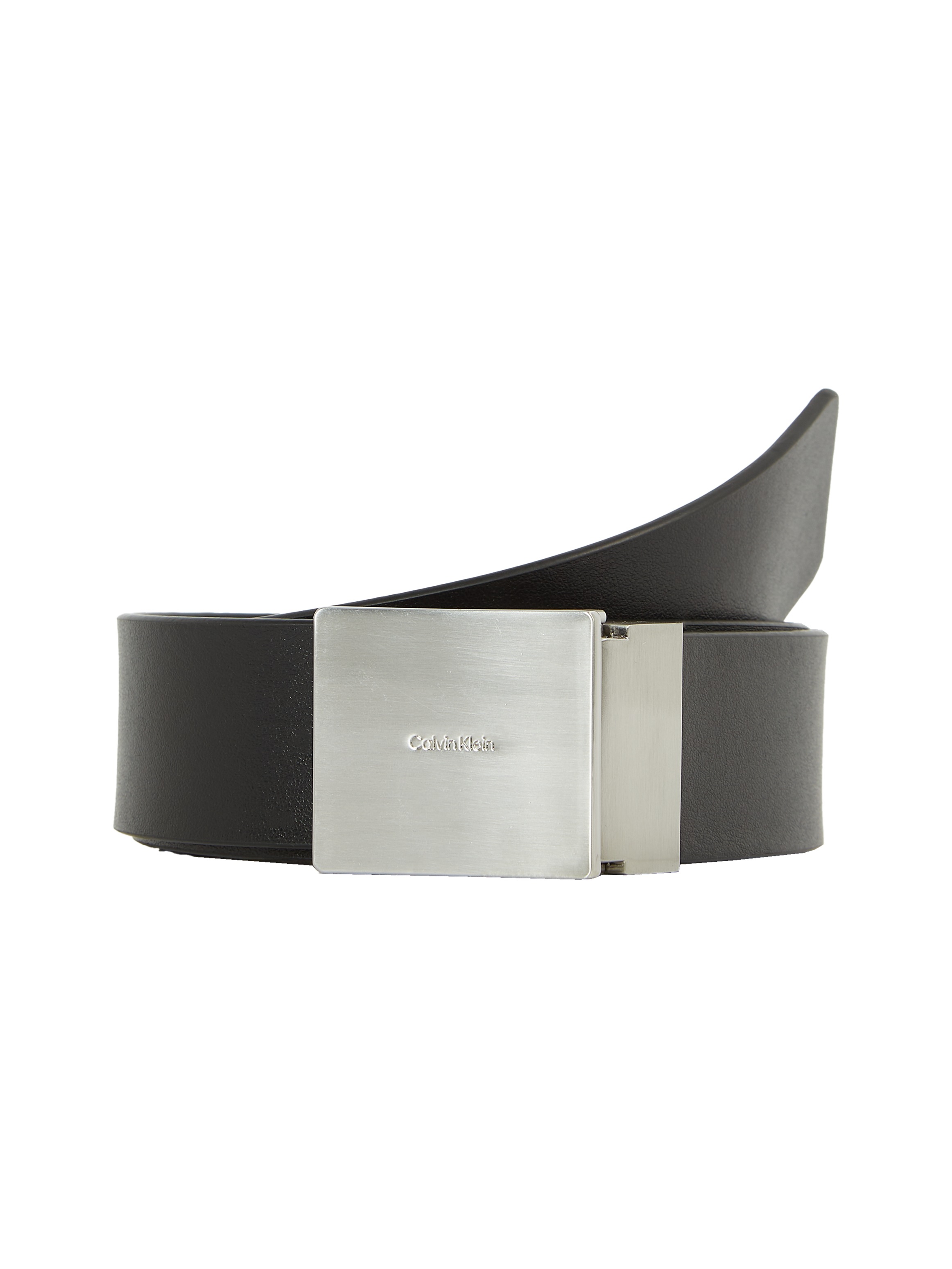 Calvin Klein Ledergürtel »ADJ CASUAL PLAQUE 35MM« Logoprägung, Klickschnalle