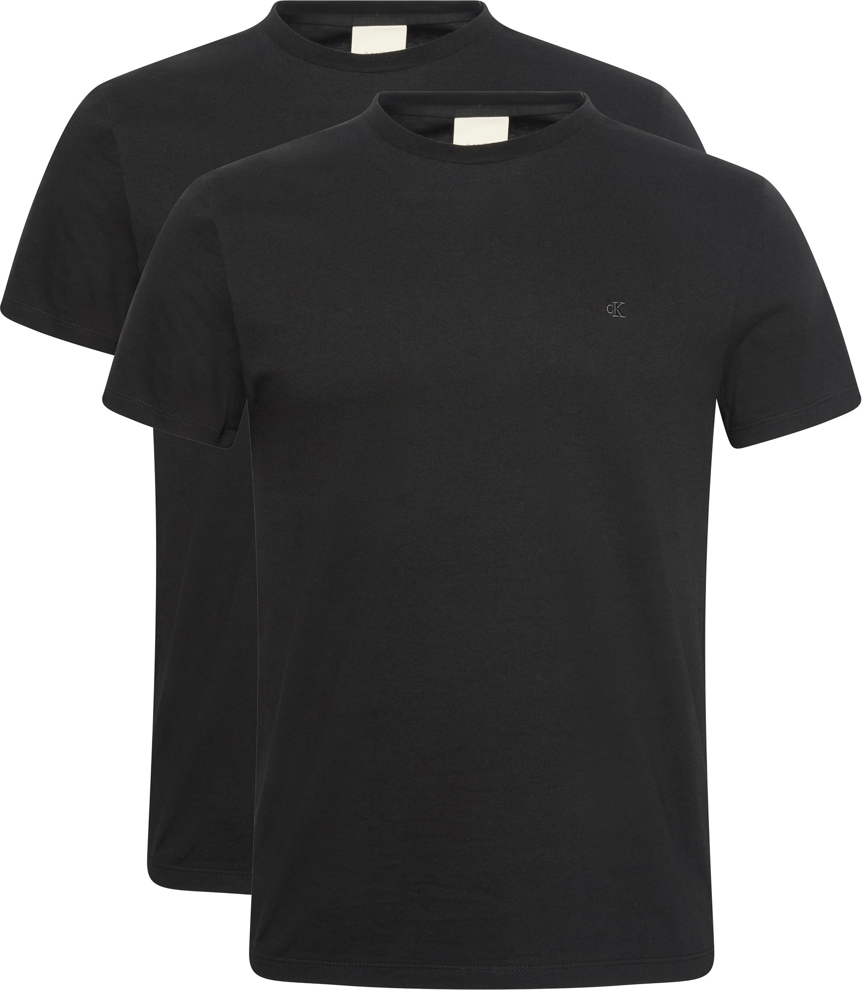 Calvin Klein T-Shirt »2 Pack SS STRETCH COTTON SLIM TEE« Packung, 2 Stk. Rundhalsausschnitt, slim fit