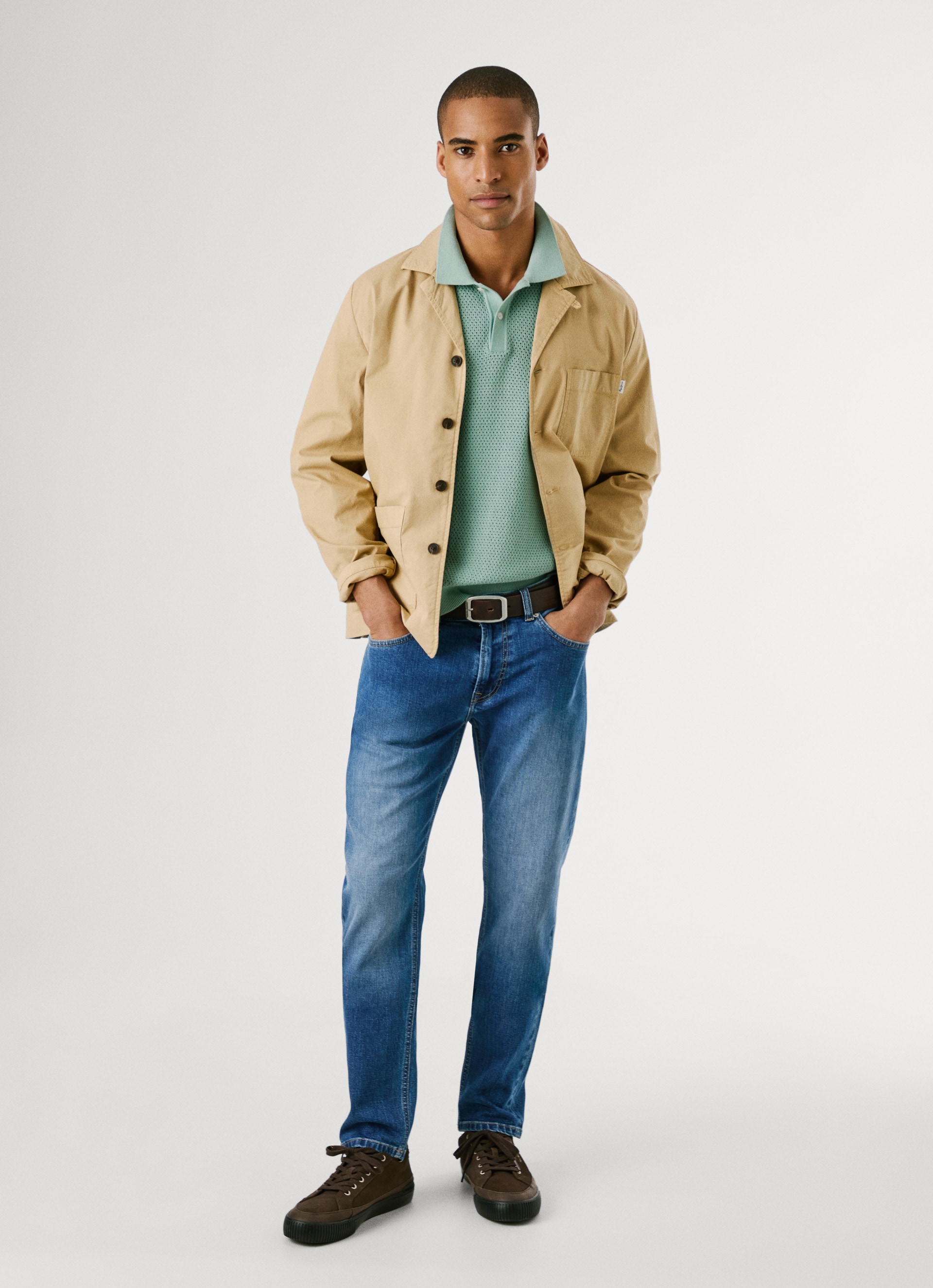 Pepe Jeans Tapered-fit-Jeans »TAPERED JEANS STANLEY«, Ziernähte an den Gesässtaschen