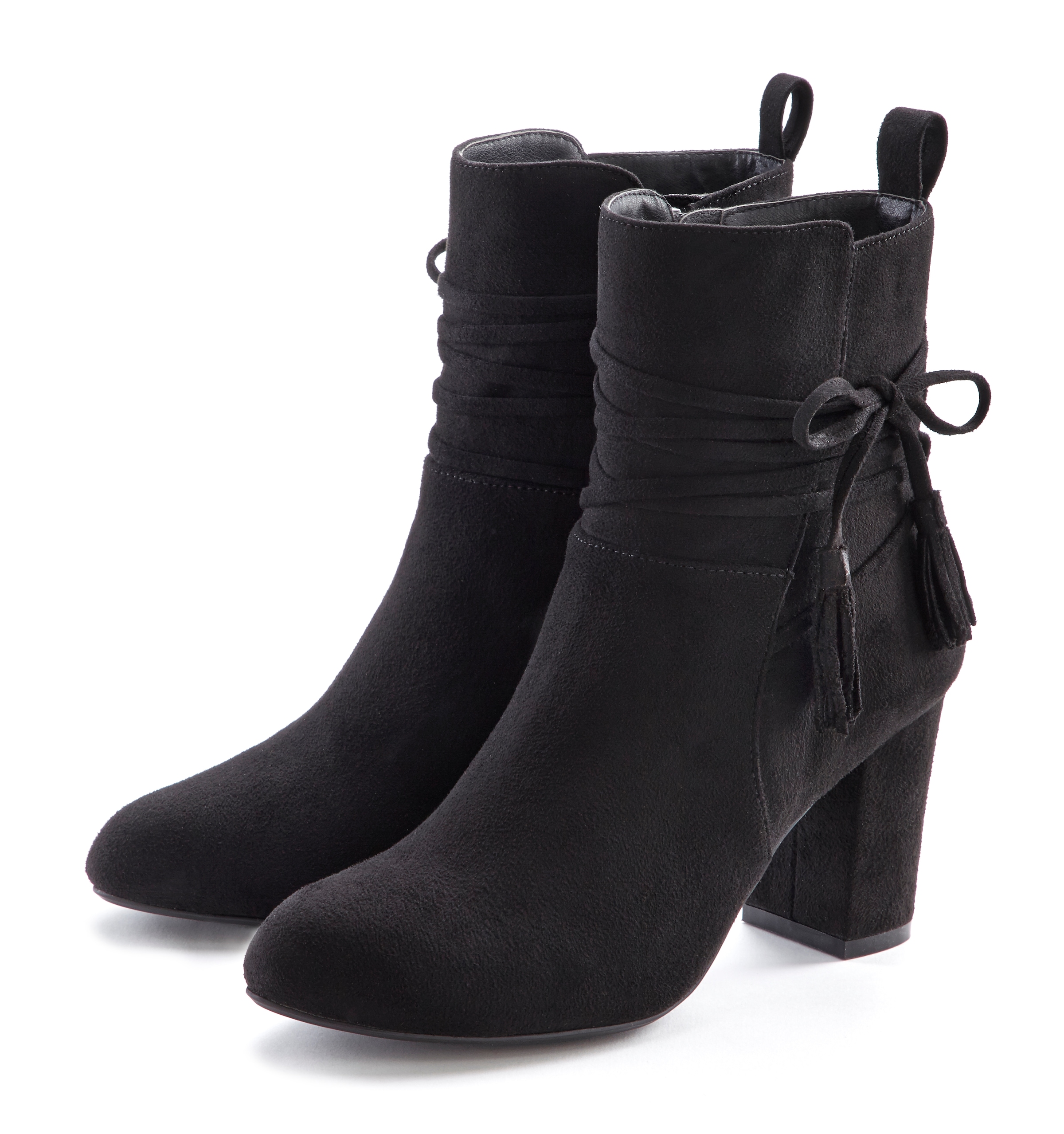 LASCANA Stiefelette, mit Blockabsatz, High-Heel-Stiefelette, Ankle Boots, Stiefel