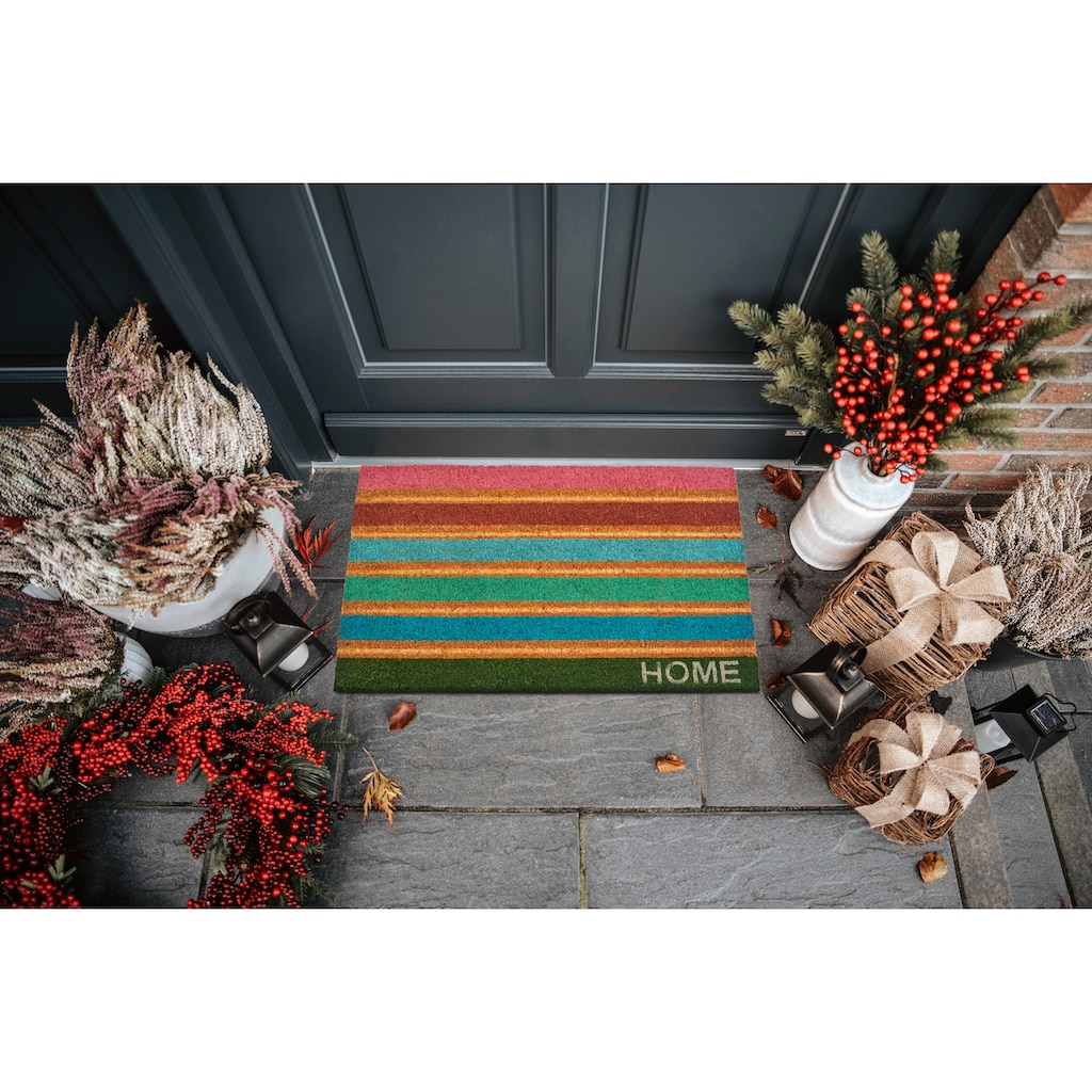 HANSE Home Fussmatte »Mix Mats Kokos Colorful Stripes«, rechteckig