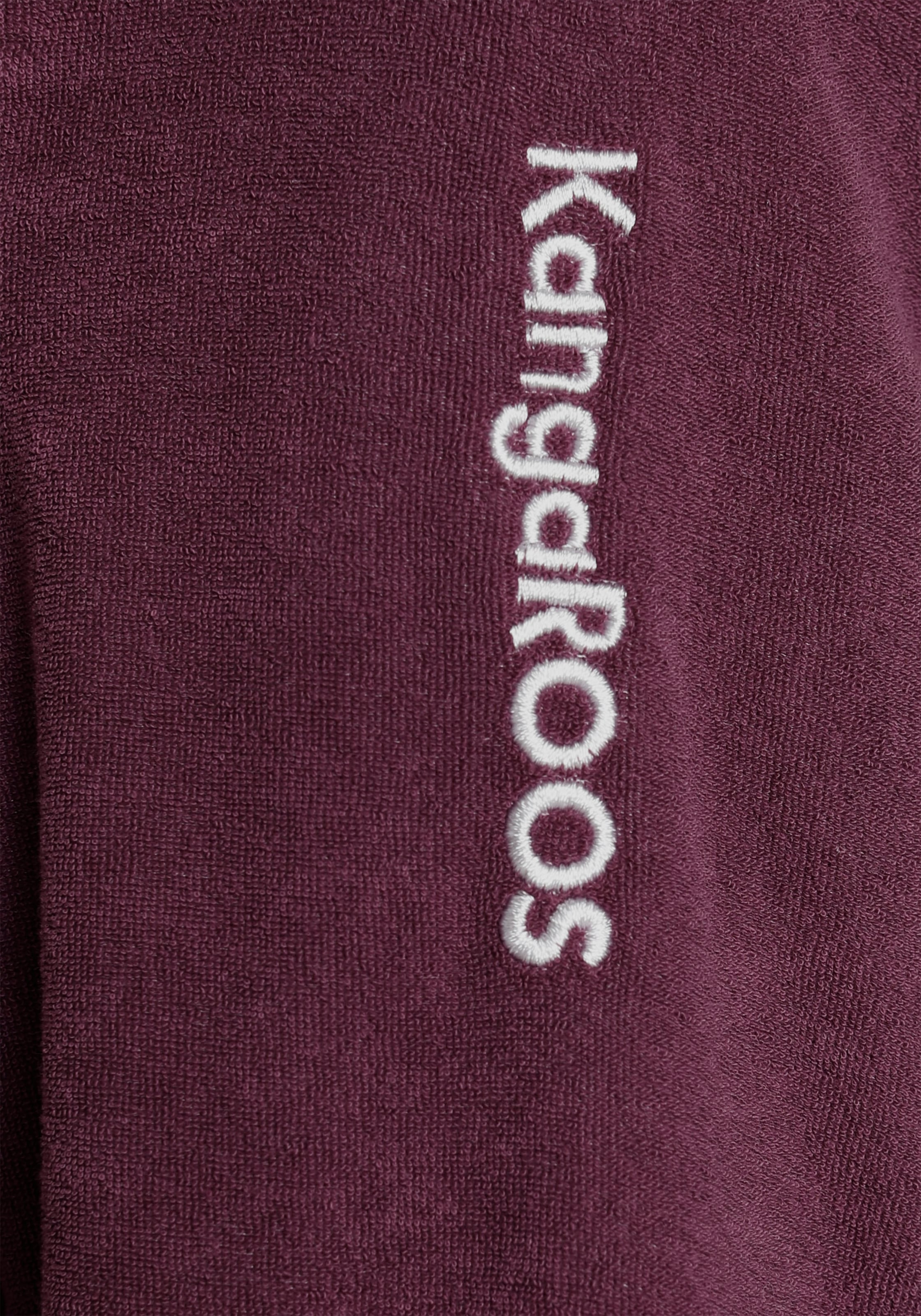 KangaROOS Damenbademantel »Dalia«, (1 St.), Uni-Farben und innen mit Streifen, Bademantel mit Taschen, XS-3XL