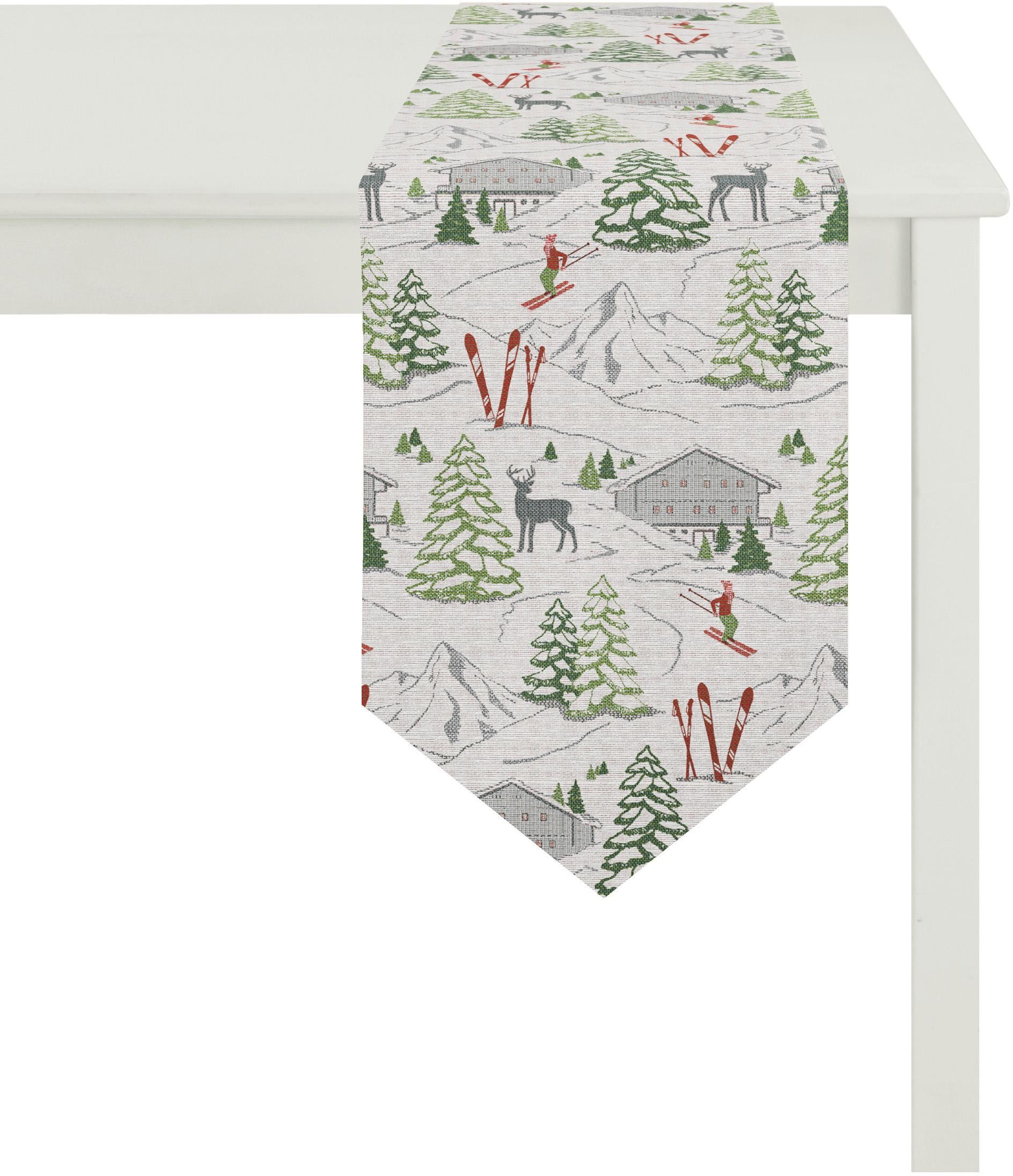 Weihnachtsdeko«, Shop Tischband »2503 bestellen Gobelin, (1 ❤ im Jelmoli-Online Winterwelt, APELT St.)