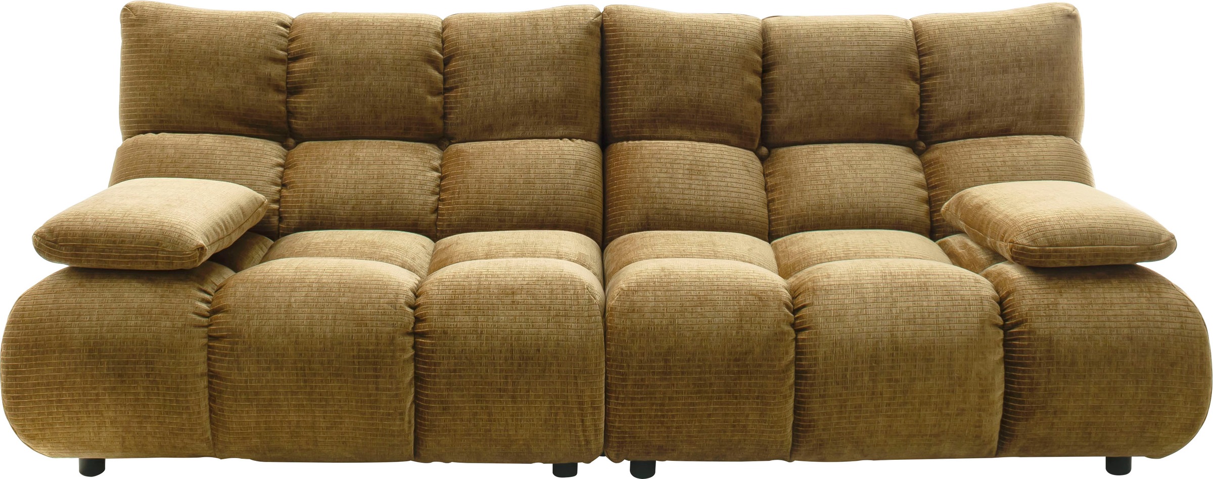 Home affaire 3-Sitzer "Cozy Bubble, mit klappbaren Armlehnen, Breite 220cm" mit eleganter Steppung, Rundumbezug & weicher Polsterung