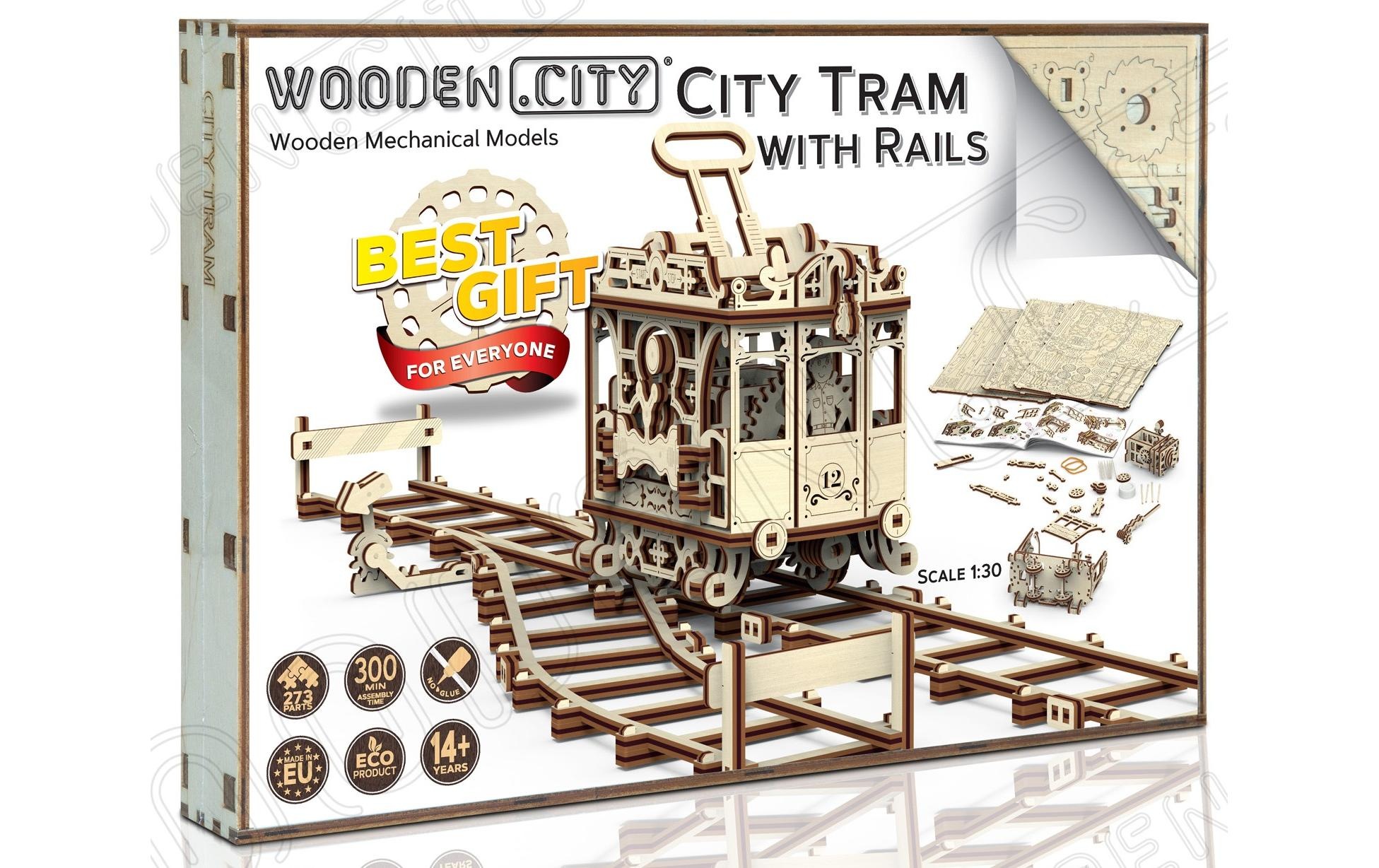 Wooden City Modellbausatz »City Tram«, (273 St.)