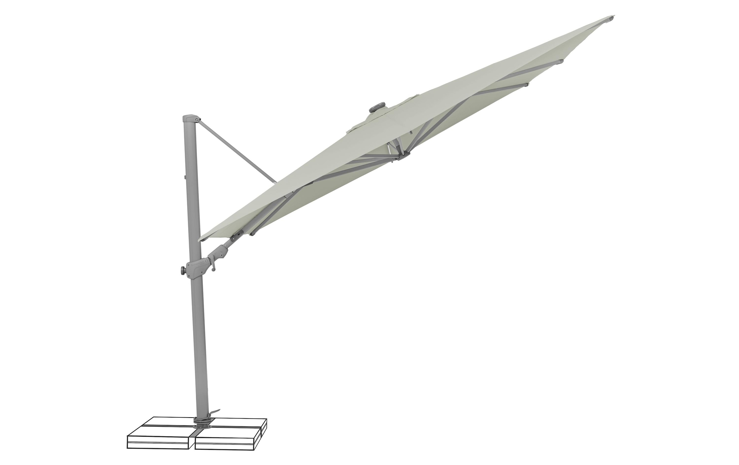 Sonnenschirm »Suncomfort by Glatz Varioflex Solar LED, 300 x 300 cm,«
