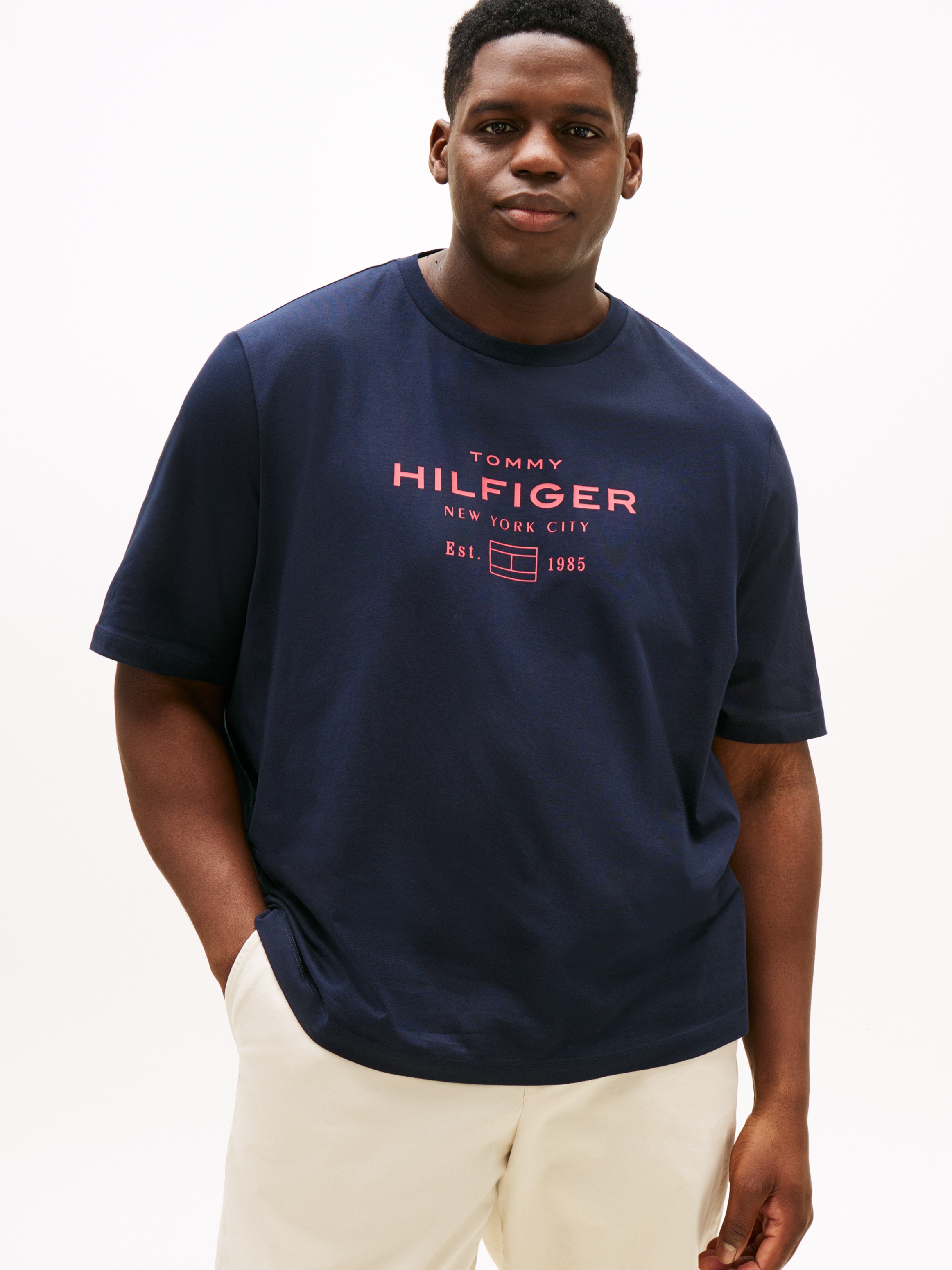 Tommy Hilfiger Big & Tall T-Shirt »HILFIGER STACK GRAPHIC TEE« Grosse Grössen