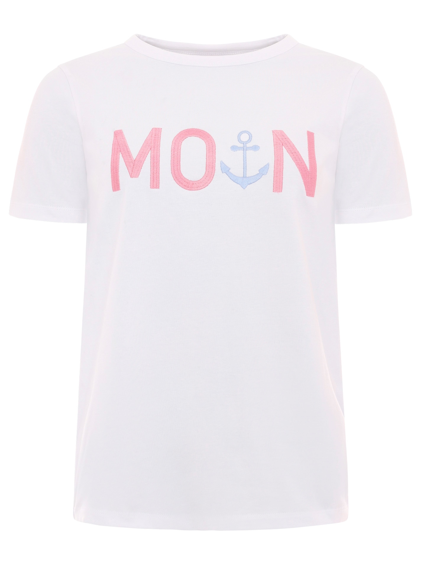 Zwillingsherz T-Shirt »"MoinZH"«, Kurzarm, Rundhalsausschnitt, Stickerei, Baumwollmischung