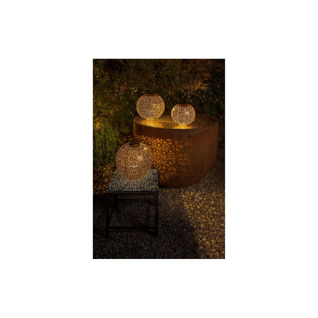 STT LED Gartenleuchte »Ball Solar Antic 40 cm Terracotta«