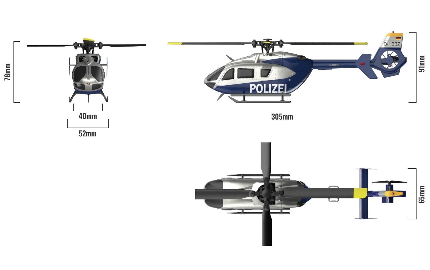 Amewi RC-Helikopter »AFX-135 Polizei«