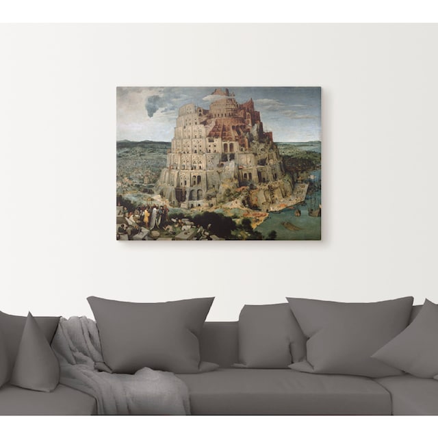 Artland Wandbild »Der Turmbau von Babel. 1563«, Gebäude, (1 St.), als  Leinwandbild, Wandaufkleber oder Poster in versch. Grössen online bestellen  | Jelmoli-Versand | Poster
