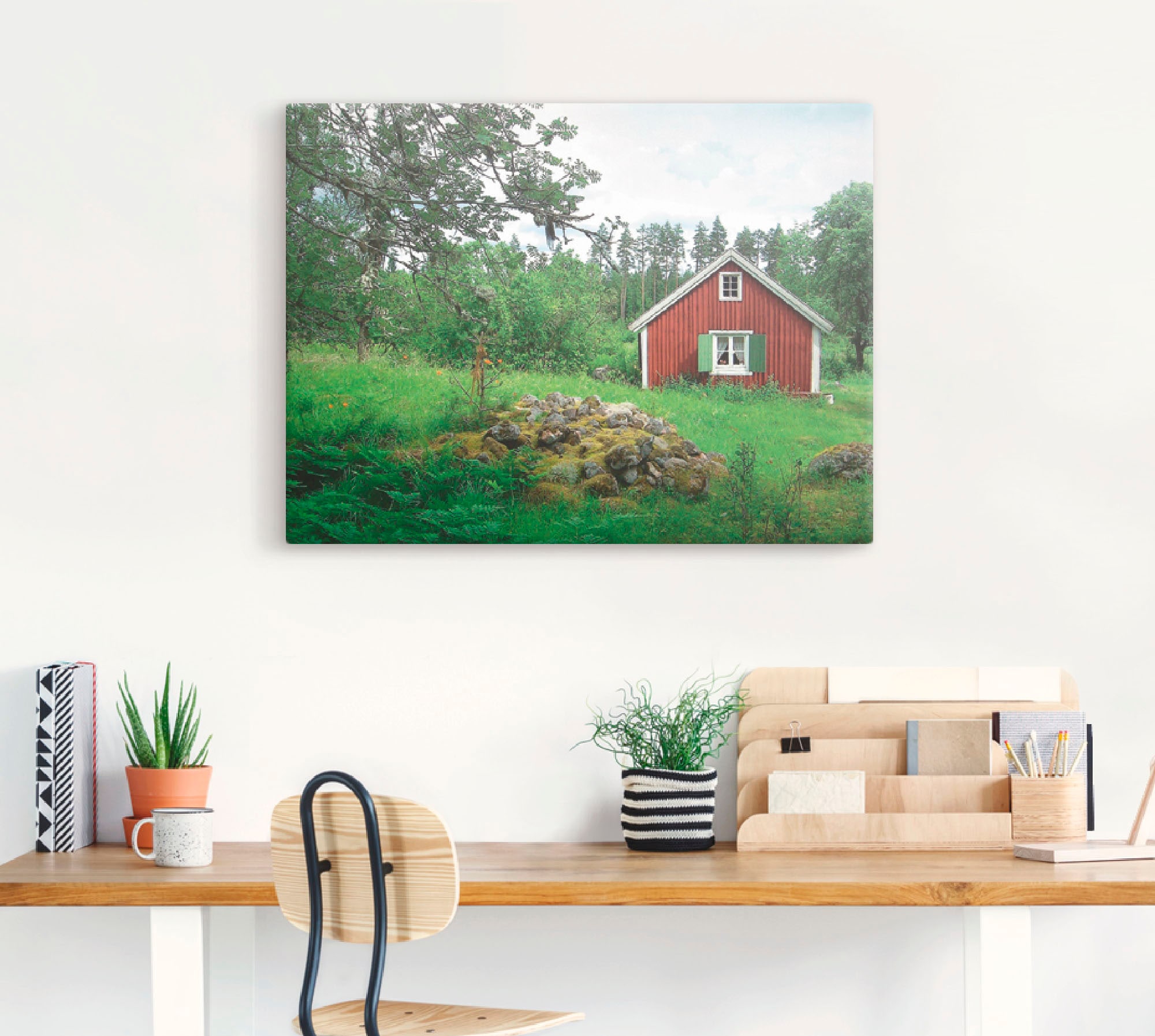 Artland Wandbild »Schweden Landschaftsfotografie«, Wiesen & Bäume, (1 St.), als Leinwandbild, Wandaufkleber oder Poster in versch. Grössen