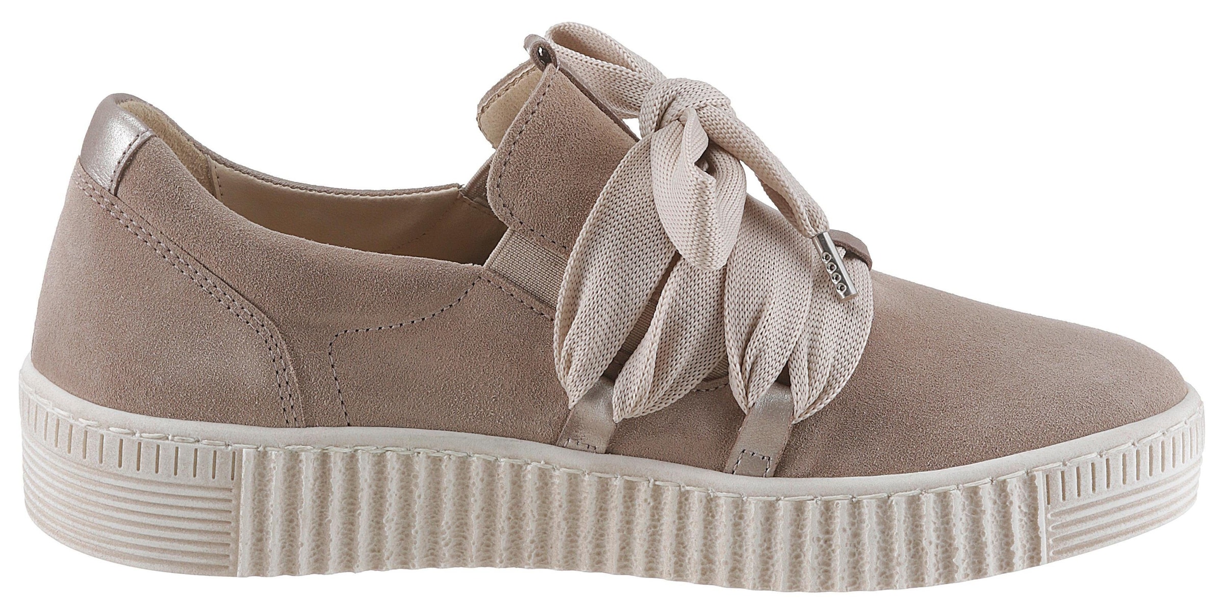 Gabor Plateausneaker, Schnürschuh, Halbschuh, Slipper mit aufgesetzter Zierschnürung