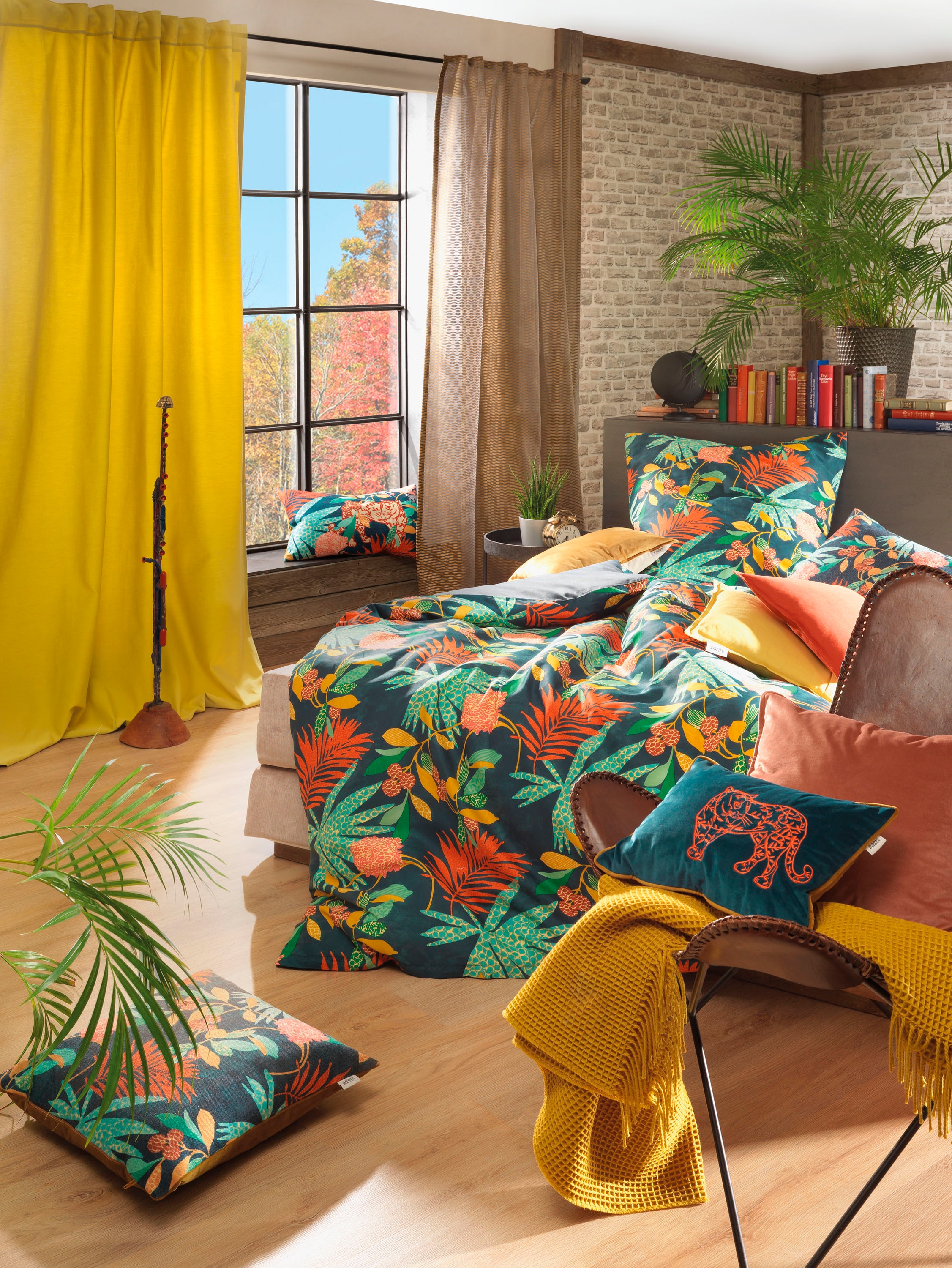 SCHÖNER WOHNEN-Kollektion Wendebettwäsche »Tropic«, mit Dschungel-Motiv