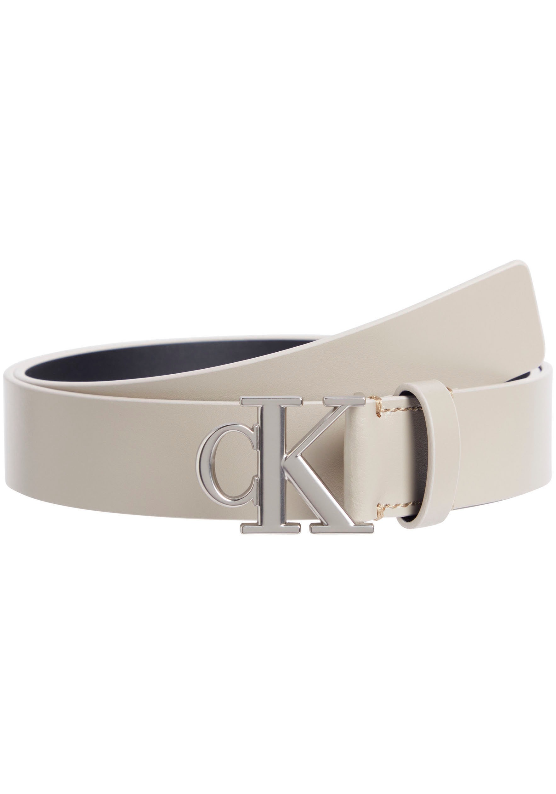 Calvin Klein Jeans Ledergürtel »MONO PLAQUE LTHR BELT 30MM« mit Logoschnalle