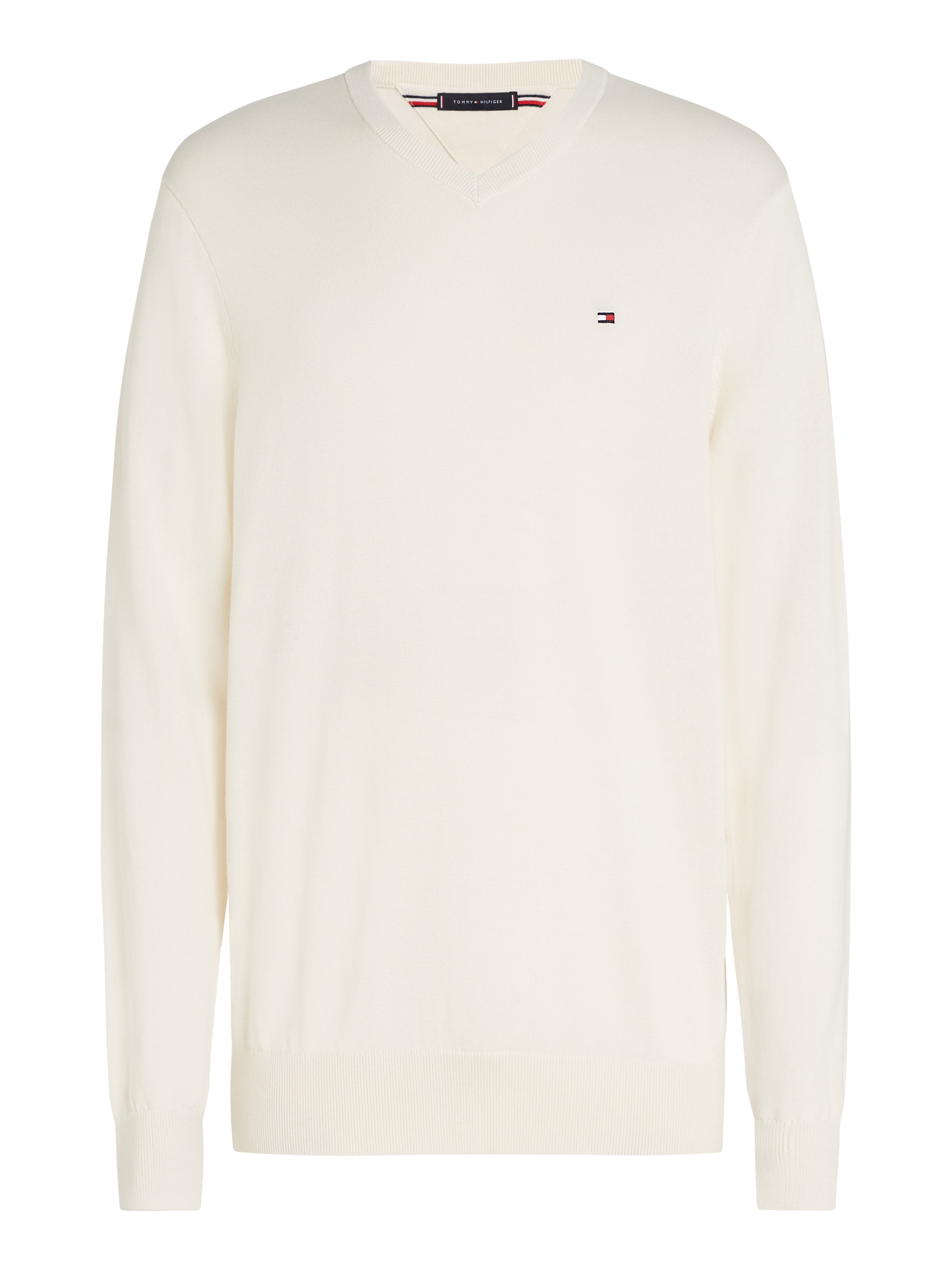 Tommy Hilfiger Strickpullover »ESSENTIAL COTTON V NECK«