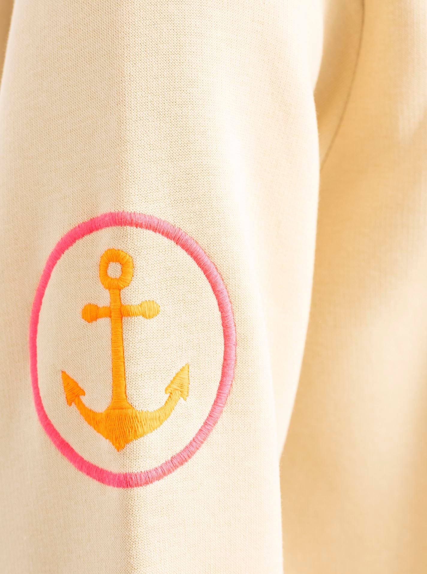 Zwillingsherz Kapuzensweatjacke »"Maritim"«, mit gesticktem MOIN und Anker Logo und Reissverschluss