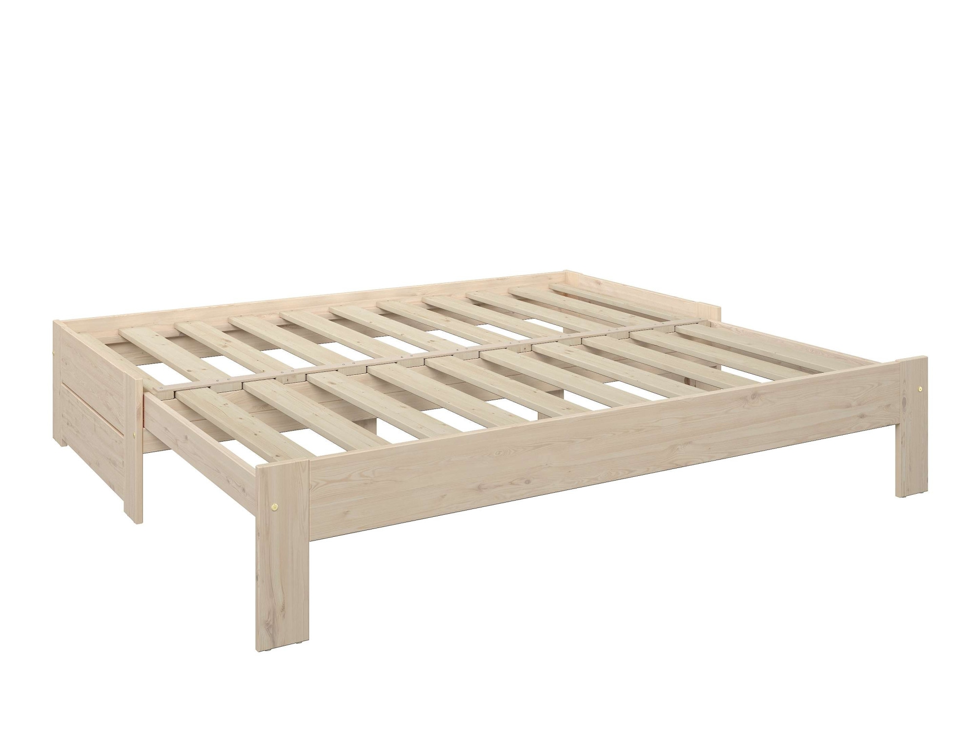 Home affaire Massivholzbett »Imme, ausziehbar 90cm-180cm, ideal für Schlafbesuch, mit Lattenrost«, (Liegefläche 2x 90x200cm), Massive Kiefer, Schubkasten optional, Belastbarkeit 180 KG