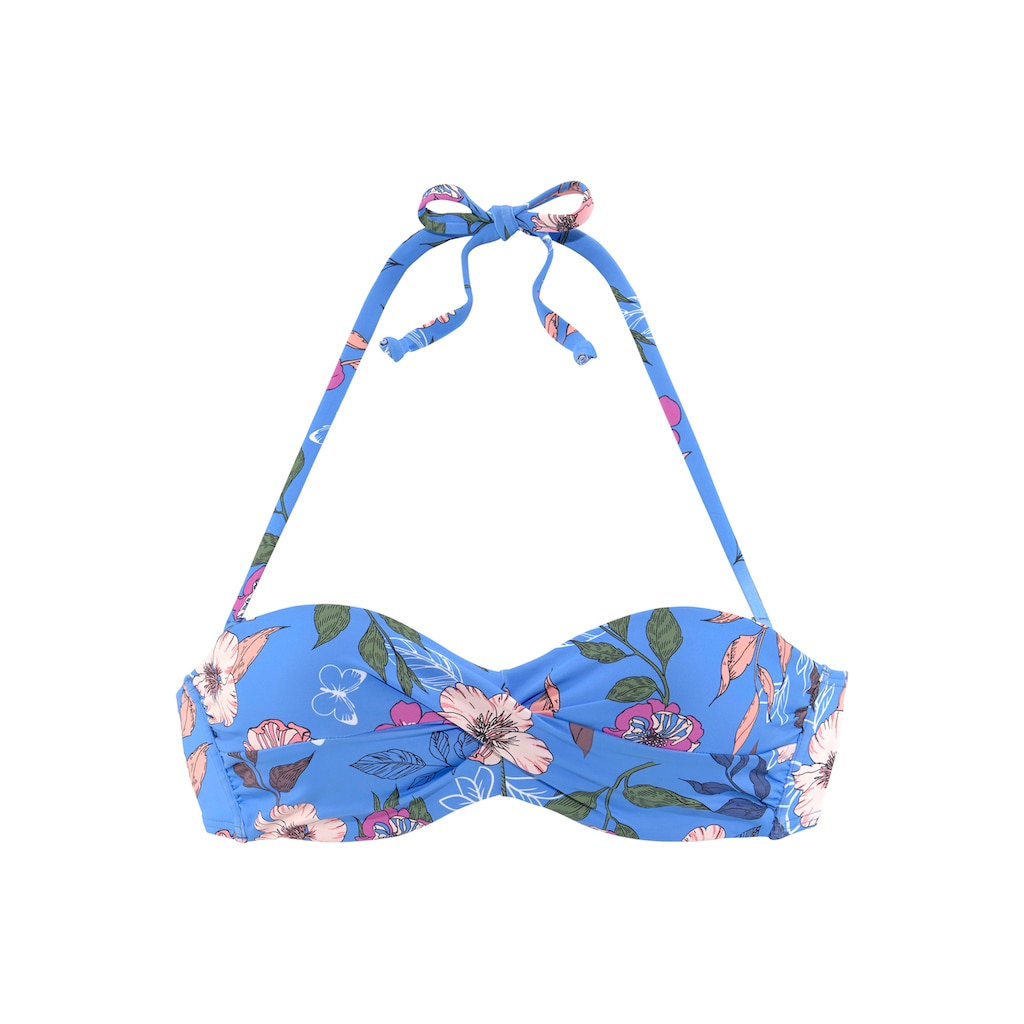 s.Oliver Bügel-Bandeau-Bikini-Top »Maya«, mit floralem Design und Wickel-Optik