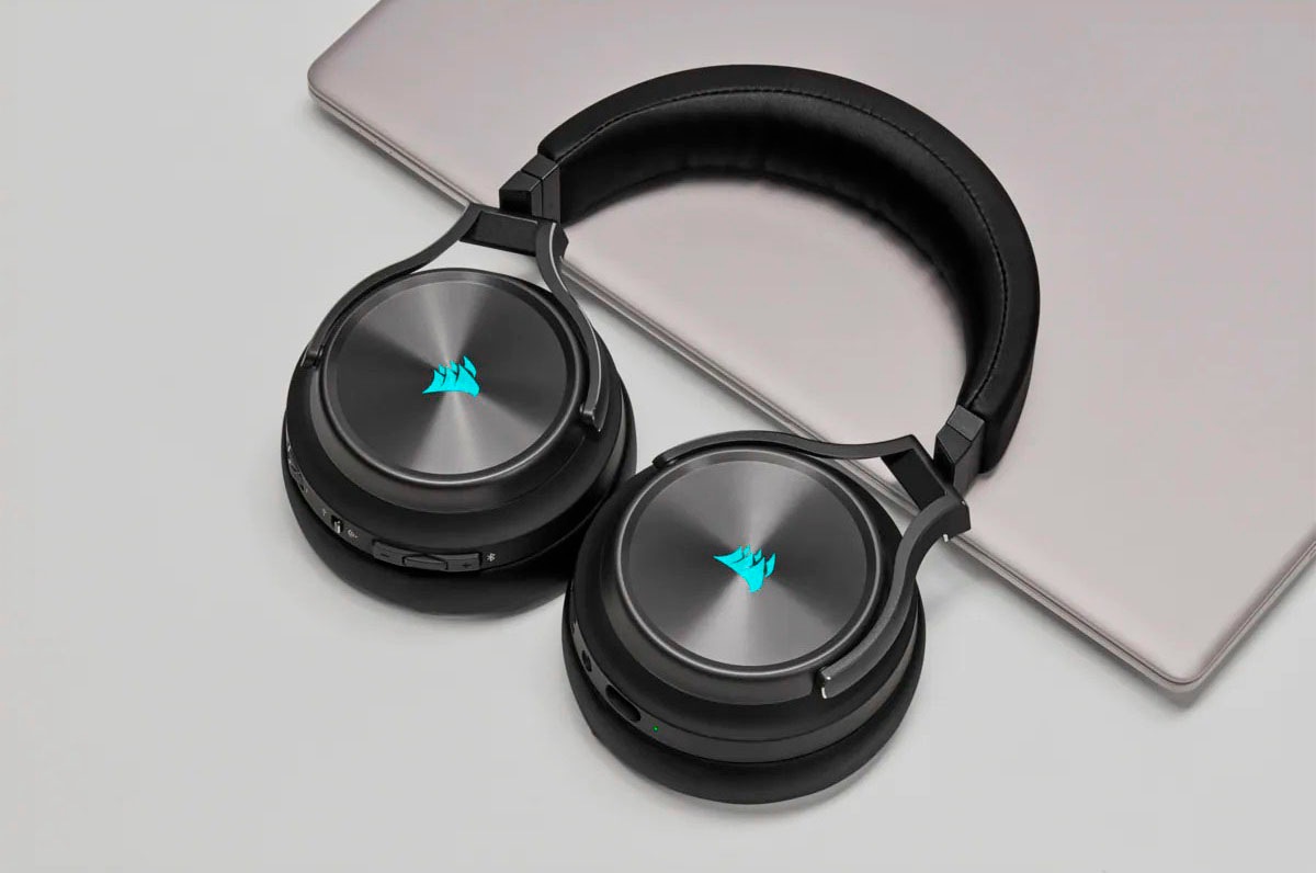 Corsair Gaming-Headset »VIRTUOSO RGB WIRELESS XT«, Bluetooth-WLAN (WiFi), Mikrofon abnehmbar