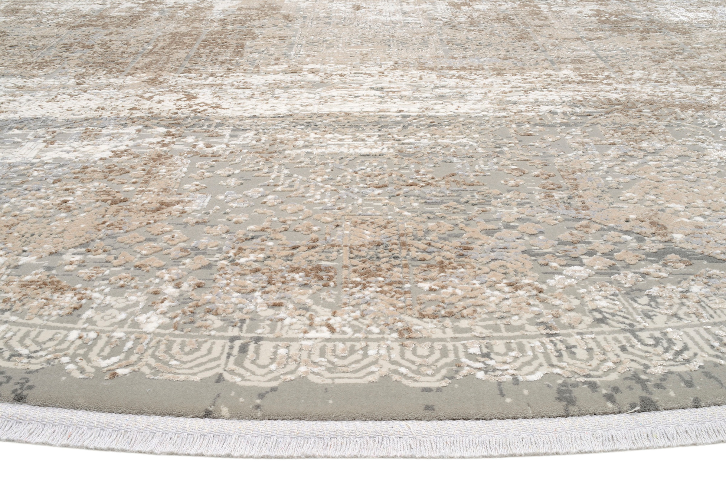 Musterring Teppich »APOLLO«, rund, 8 mm Höhe, exclusive MUSTERRING DELUXE COLLECTION hochwertig gekettelt Fransen