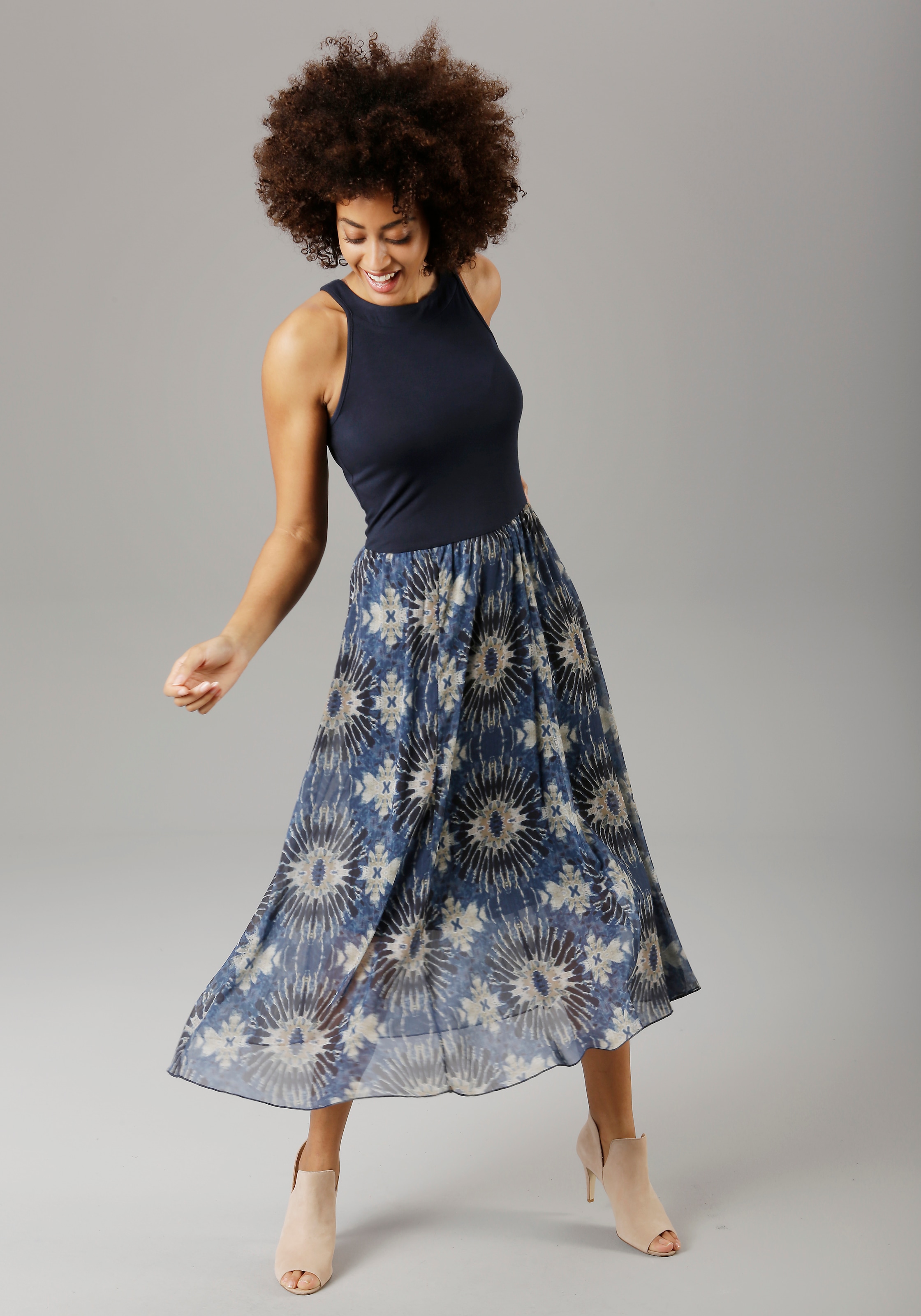 Sommerkleid, | SELECTED online mit shoppen Aniston Batik-Druck Jelmoli-Versand
