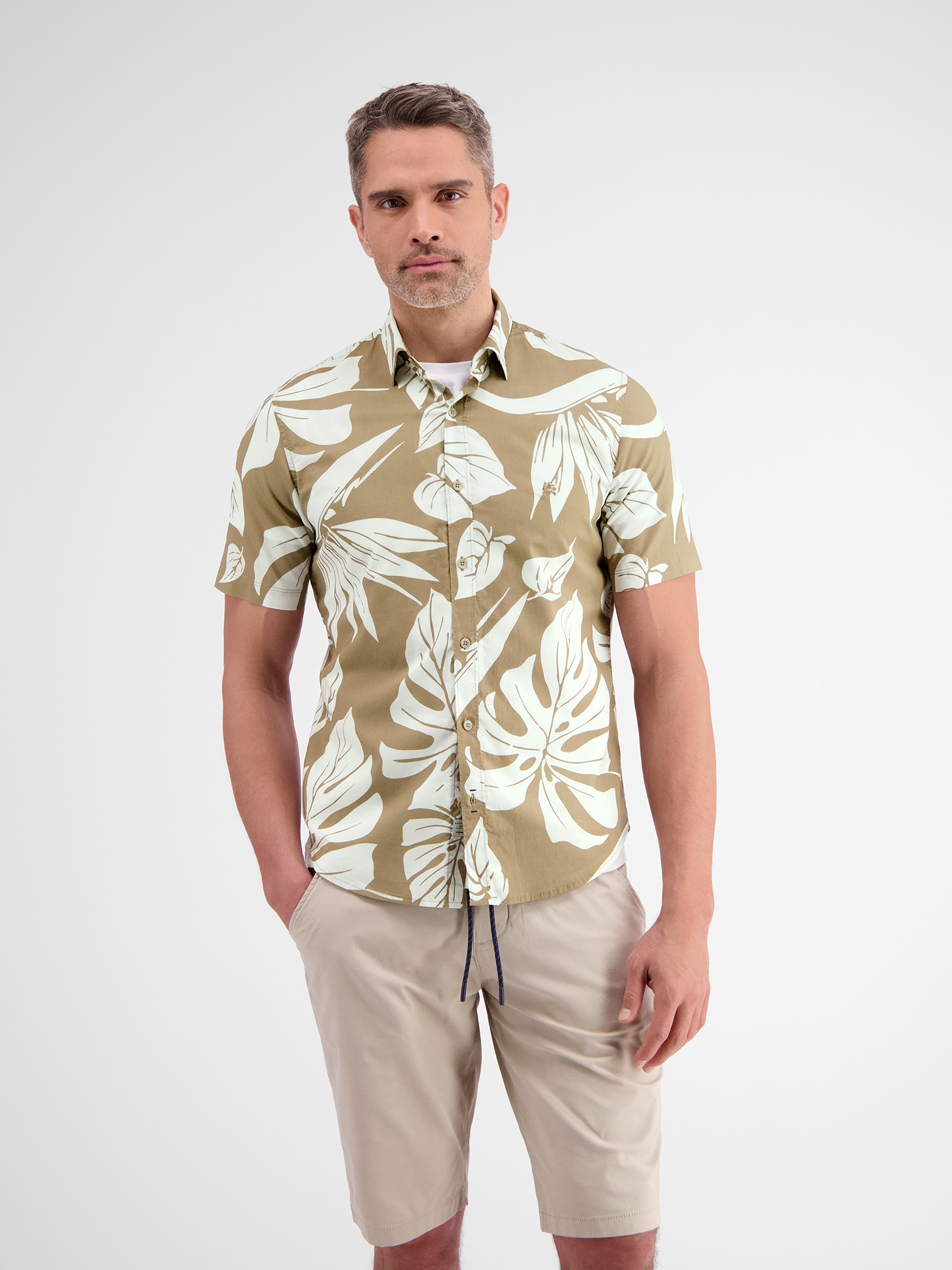 LERROS Kurzarmhemd »LERROS Kurzarmhemd im Hawaiian-Style«